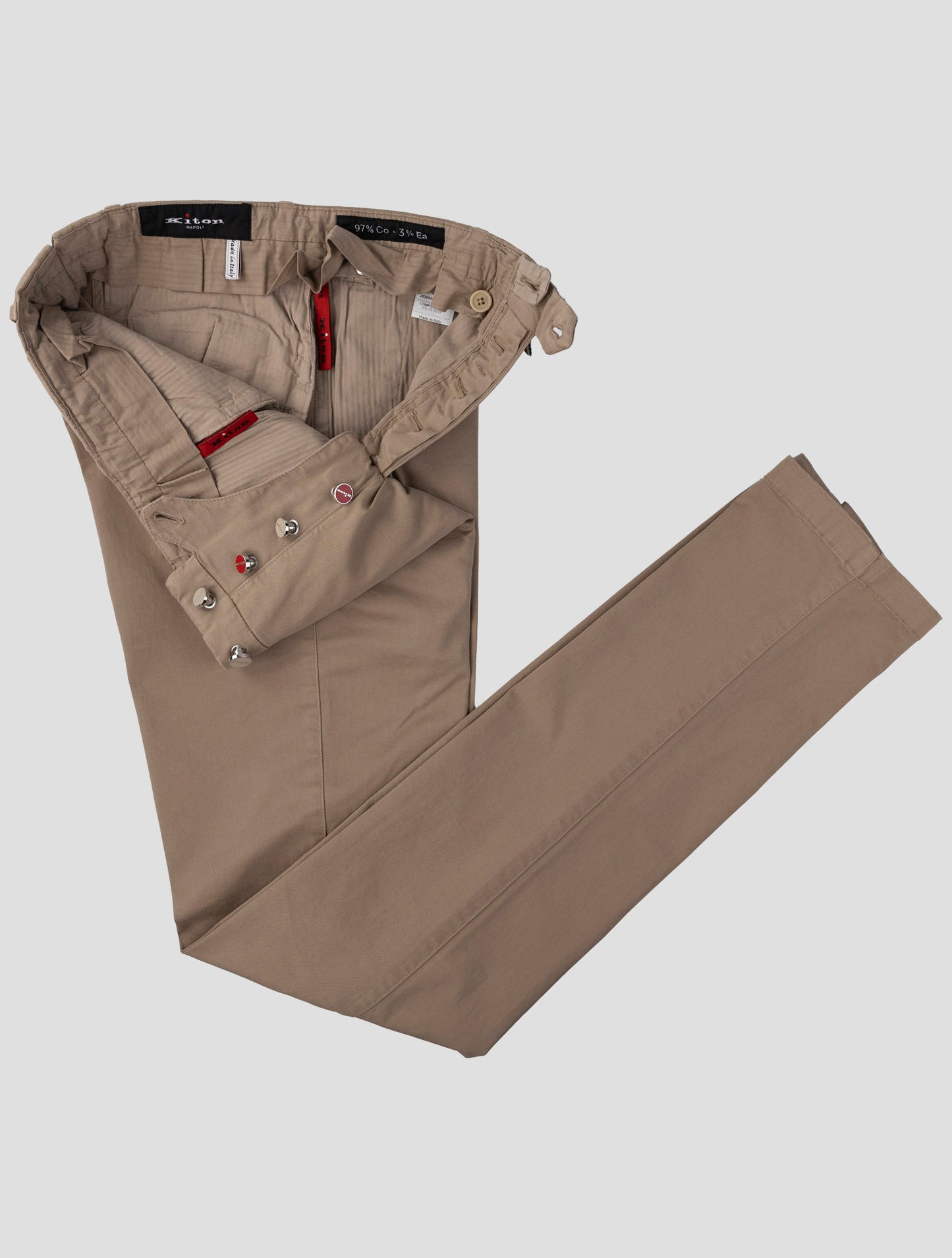 Kiton Brown Cotton Ea Pants