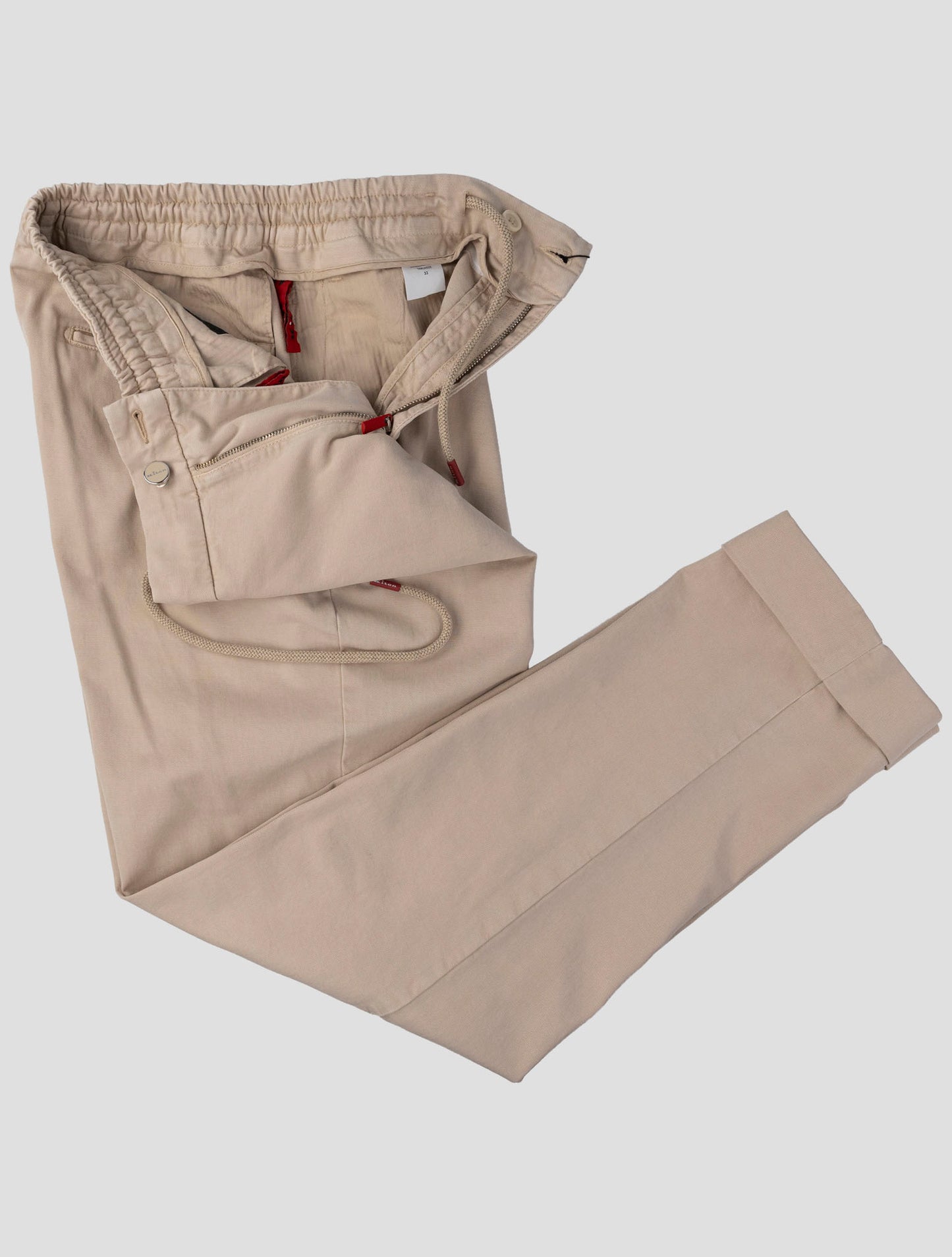Kiton Beige Lyocell Cotton Ea Pants