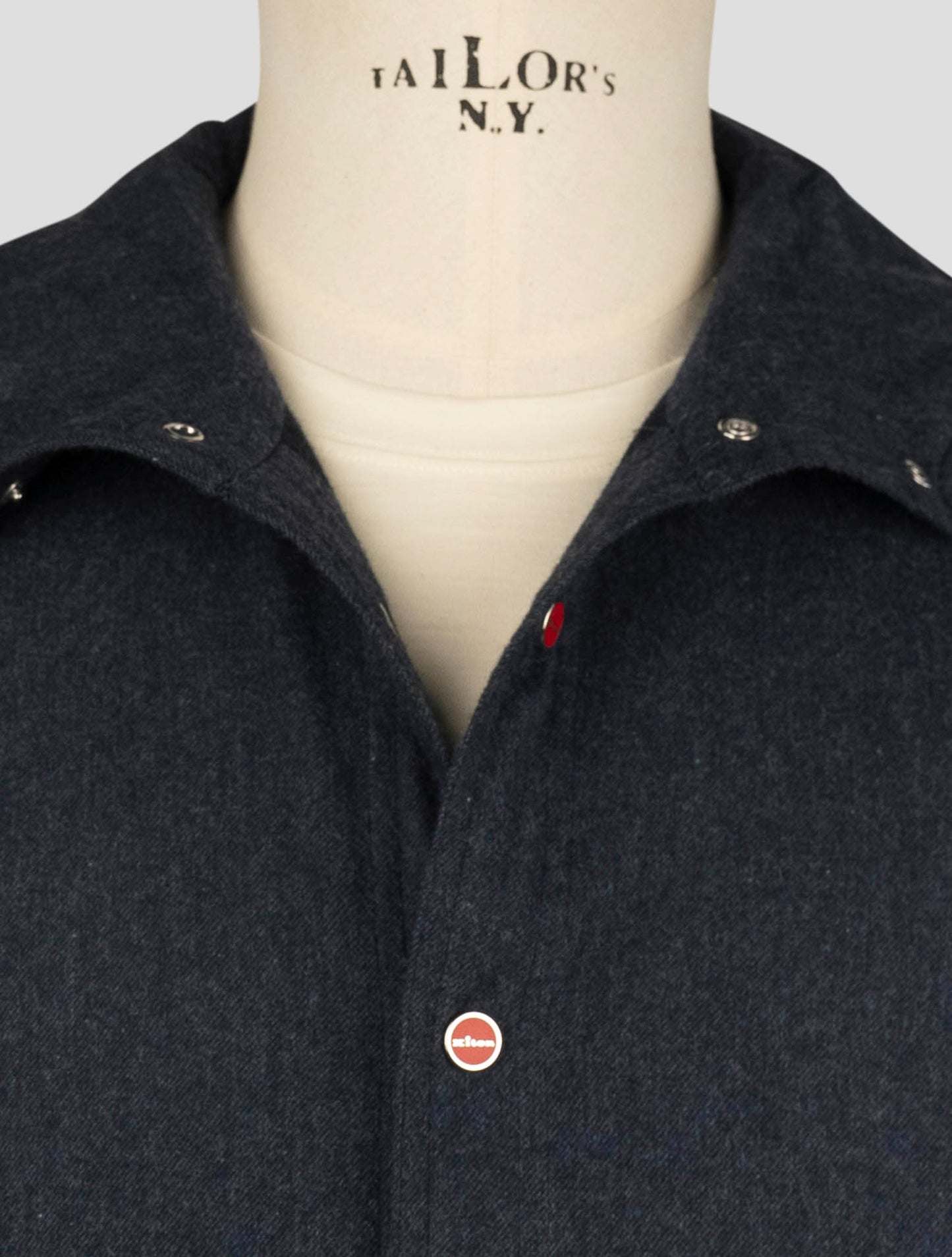 Kiton Blue Cotton Shirt Mariano