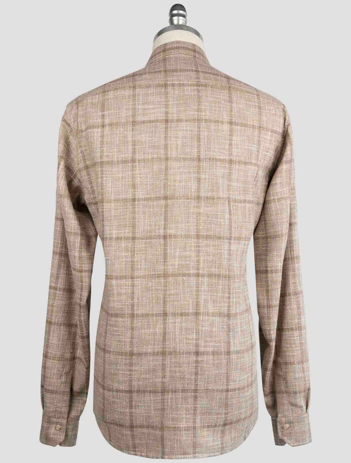 Kiton Blue Virgin Wool Silk Cotton Pa Shirt BUBA