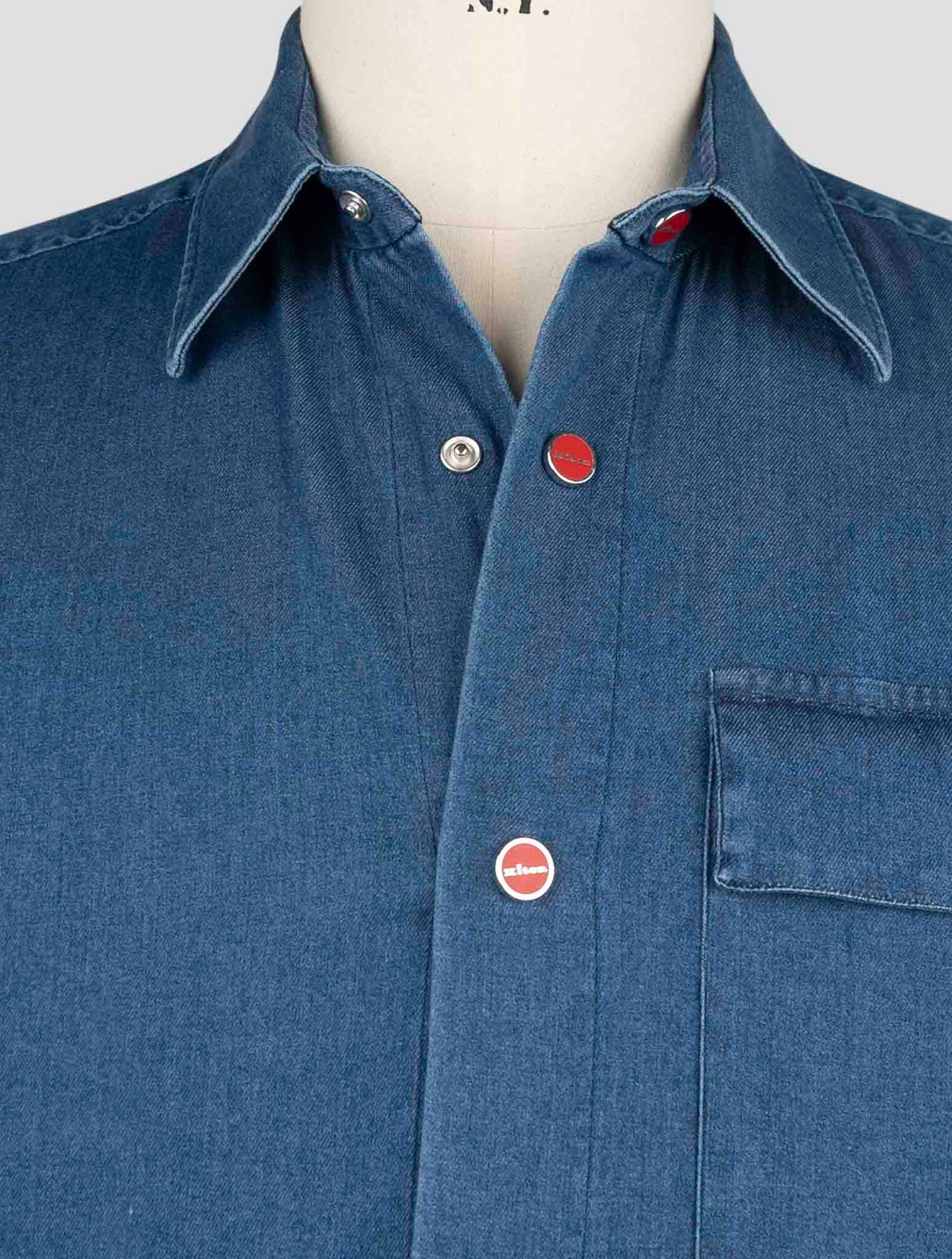Kiton Blue Cotton Ea Shirt BUBA