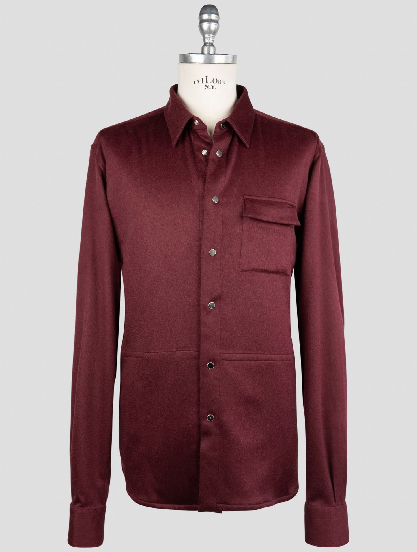 Kiton Burgundy Cashmere Ea Shirt