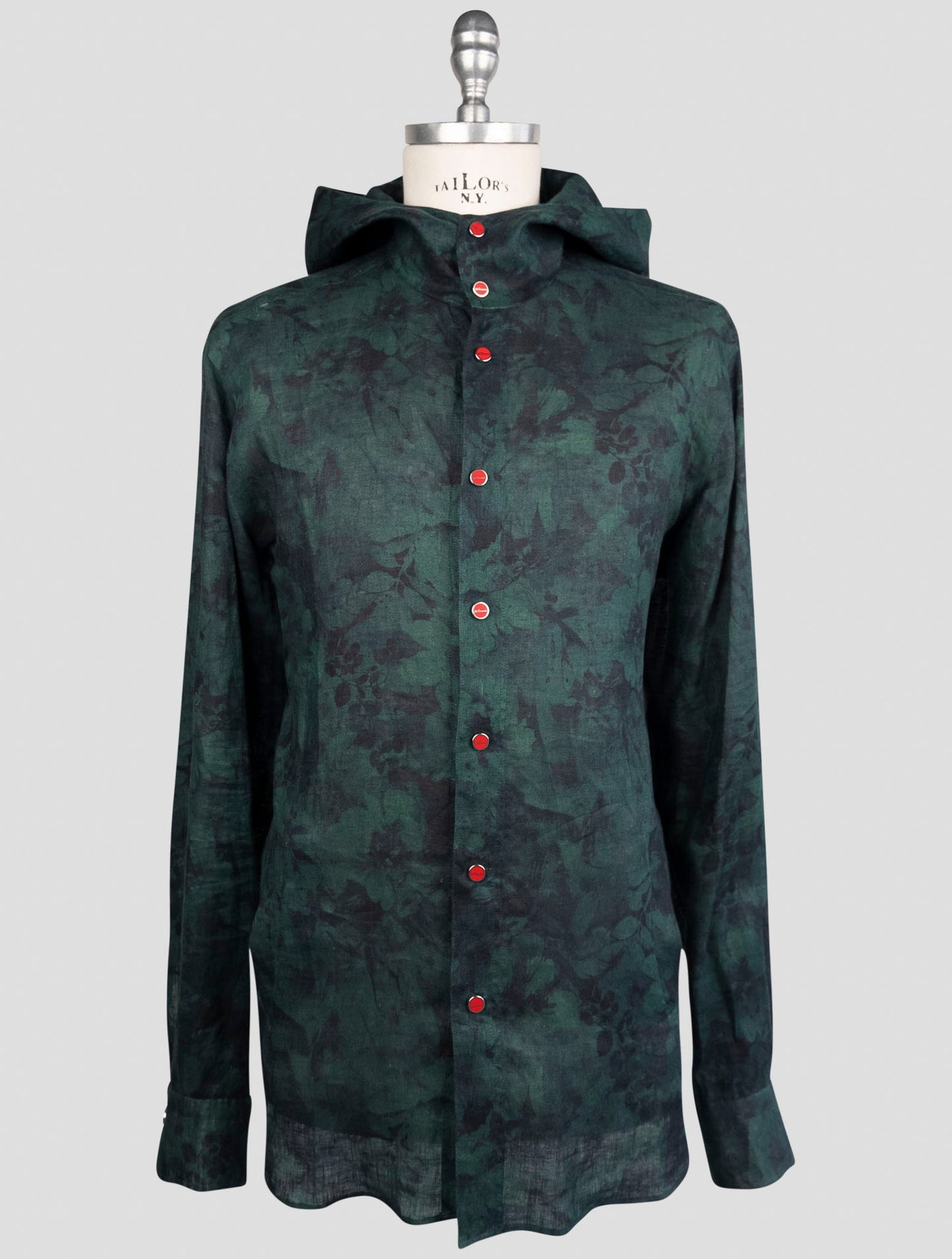 Kiton Green Linen Shirt Mariano