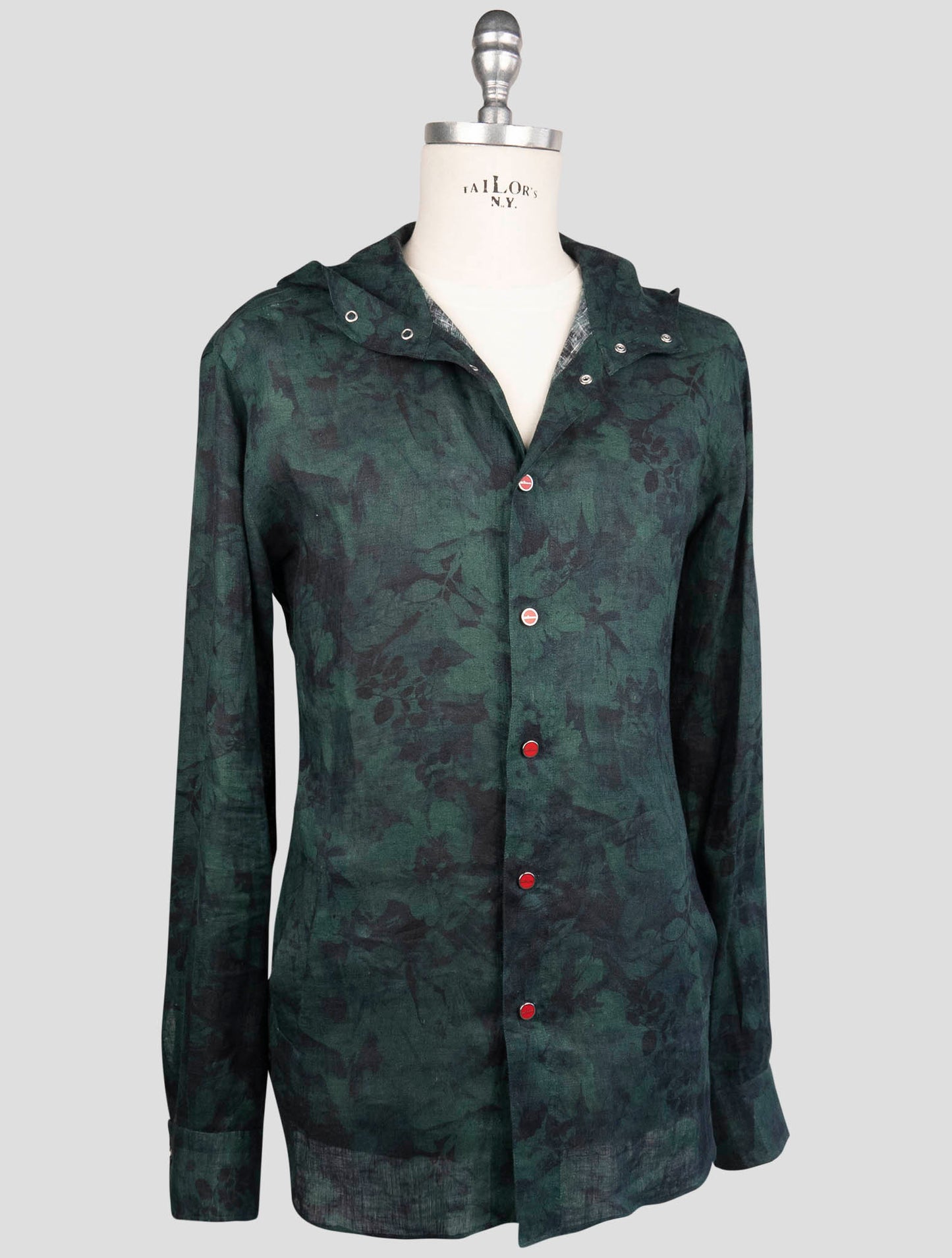 Kiton Green Linen Shirt Mariano