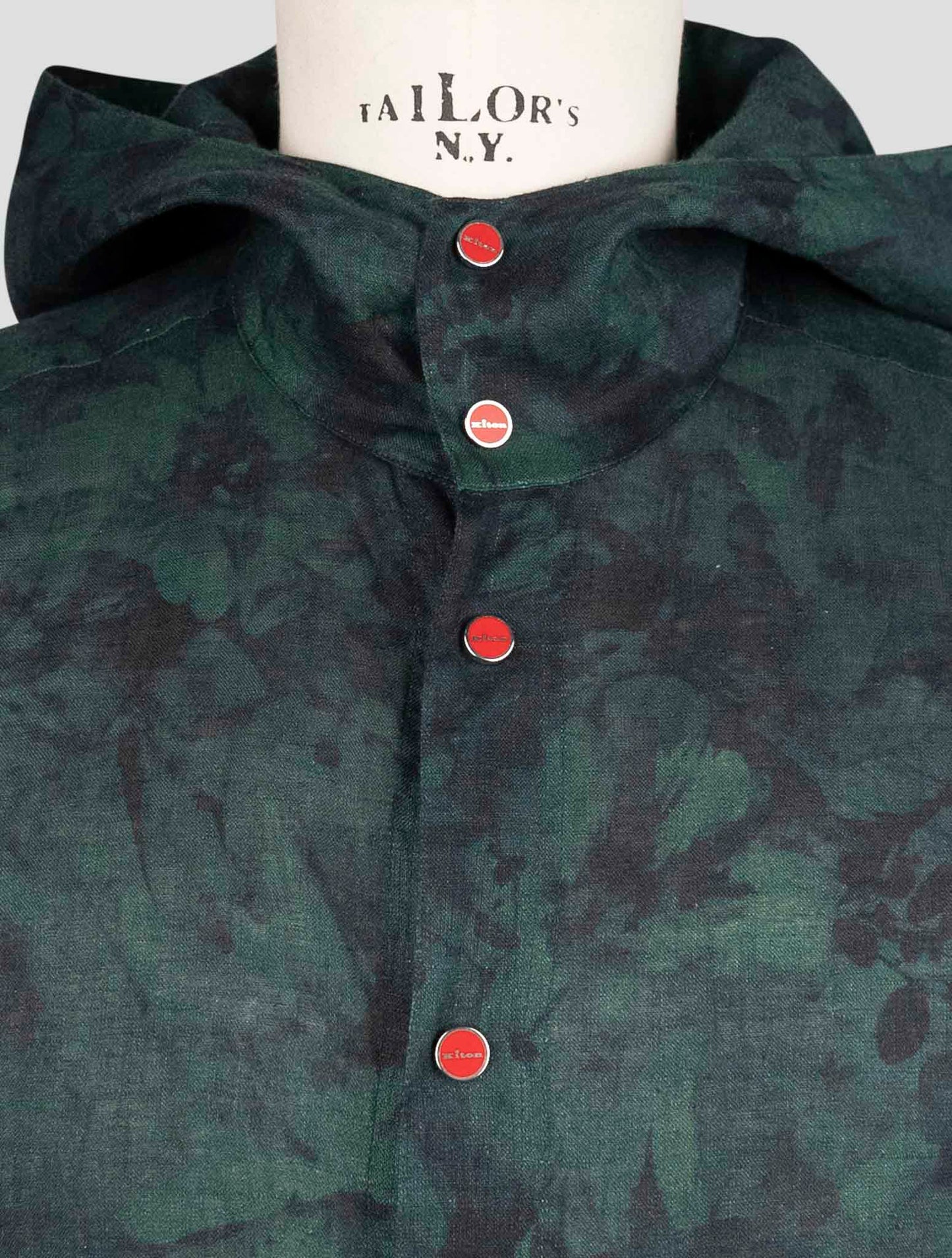 Kiton Green Linen Shirt Mariano