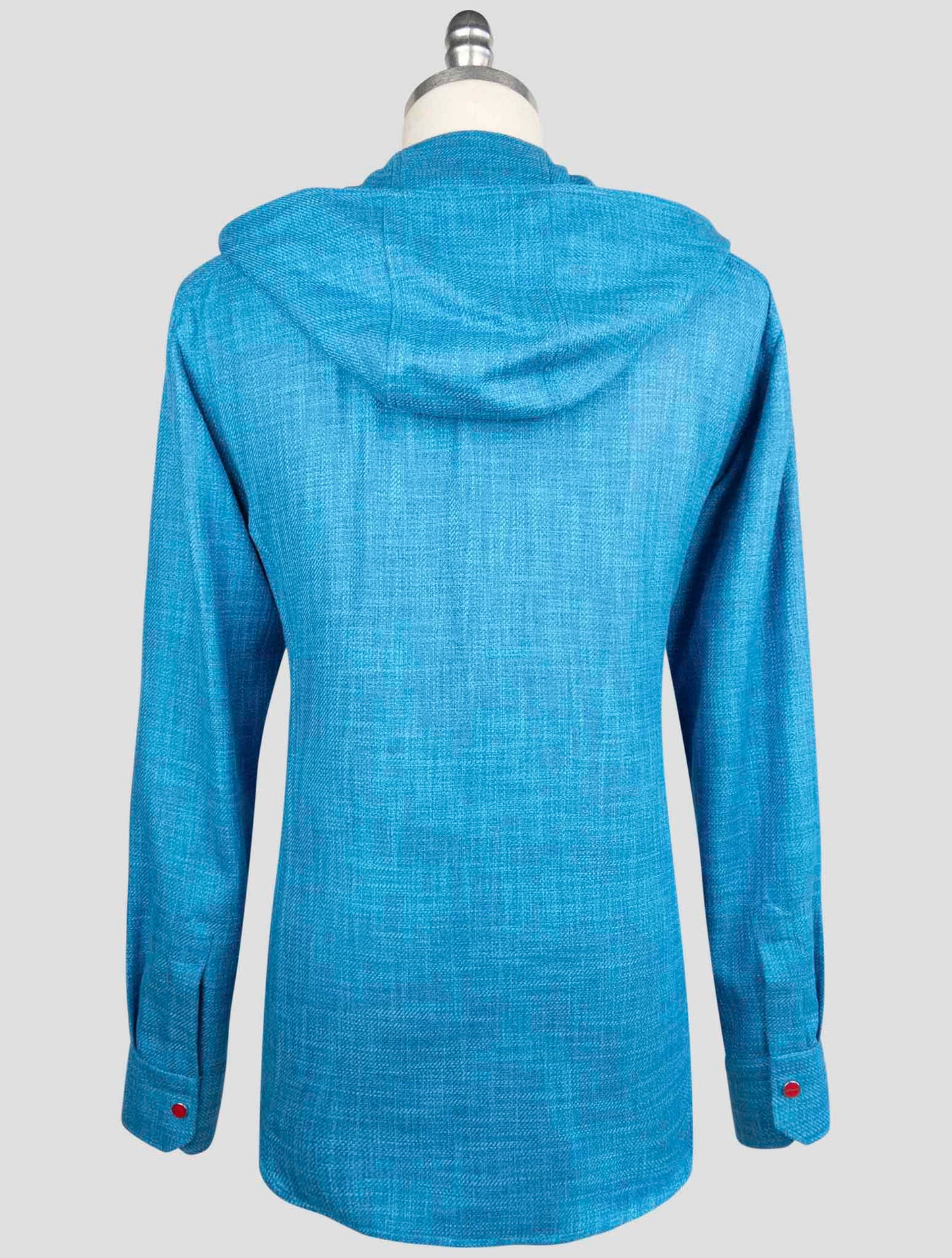 Kiton Blue Silk Cotton Cashmere Shirt Mariano