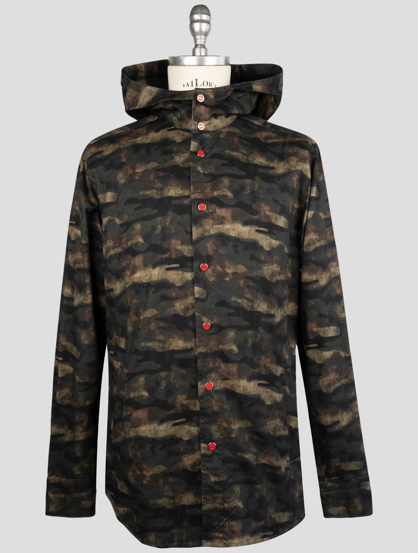 Kiton Green Cotton Shirt Mariano