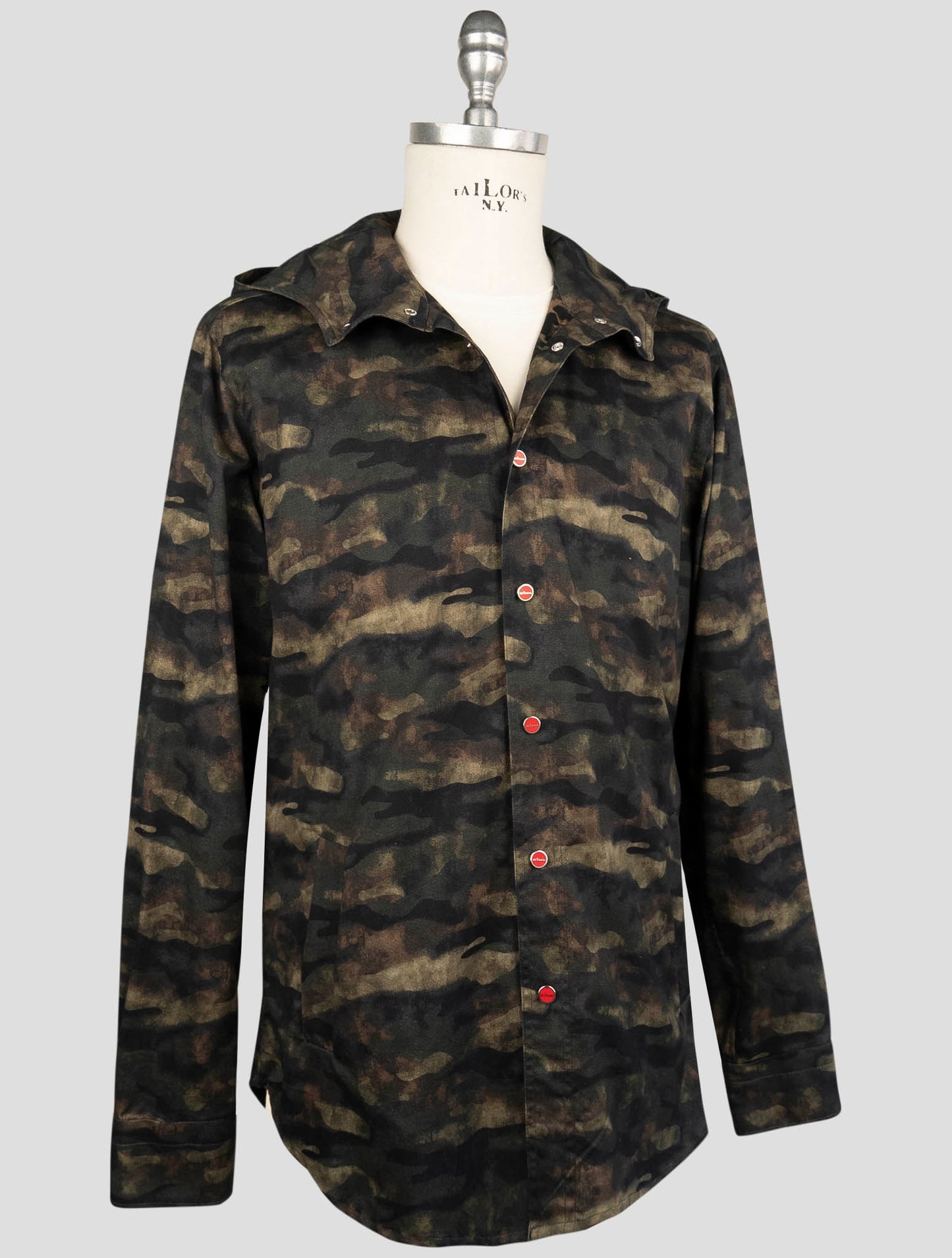 Kiton Green Cotton Shirt Mariano