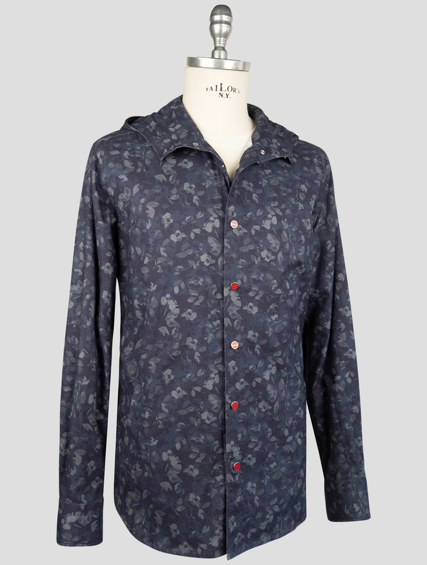 Kiton Blue Cotton Shirt Mariano