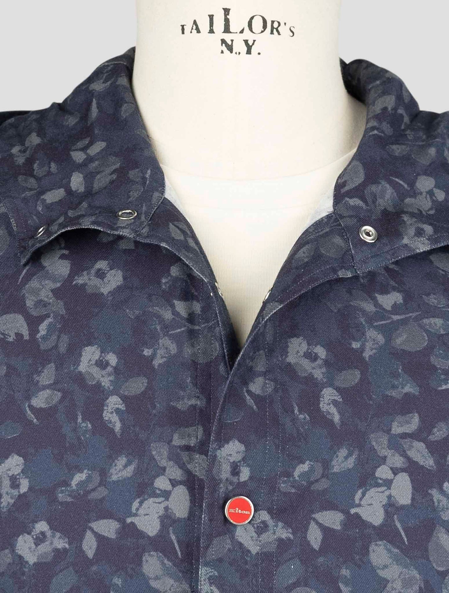 Kiton Blue Cotton Shirt Mariano