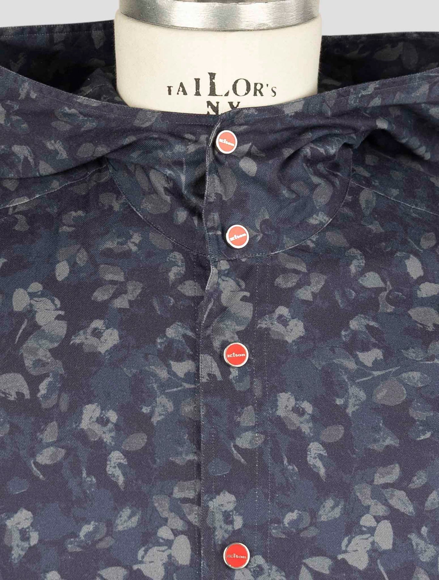 Kiton Blue Cotton Shirt Mariano