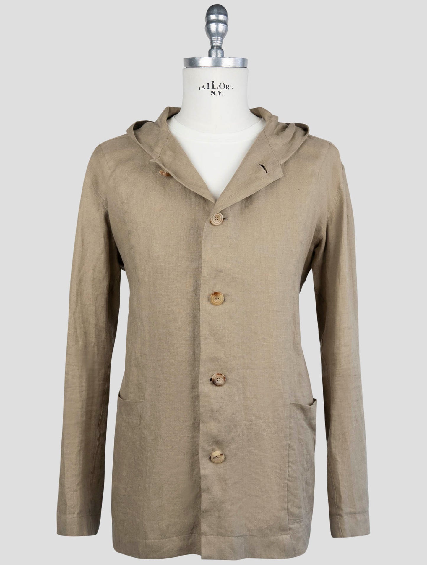 Kiton Beige Linen Shirt Luca