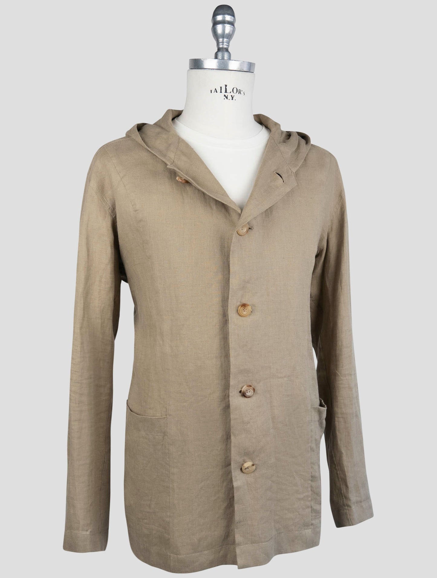 Kiton Beige Linen Shirt Luca