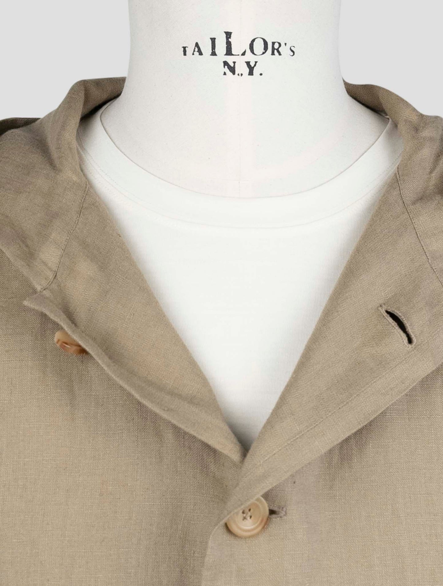 Kiton Beige Linen Shirt Luca