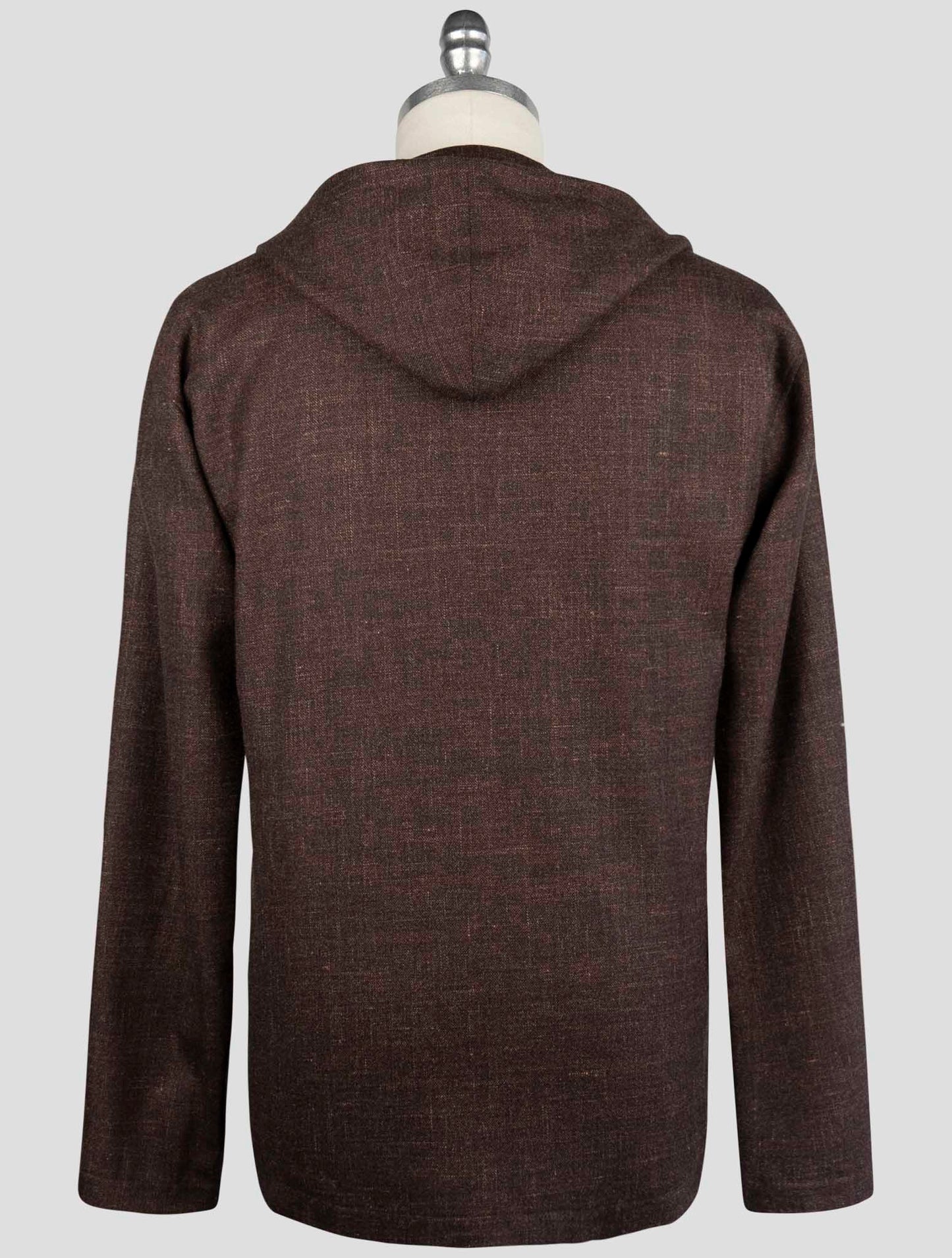 Kiton Brown Virgin Wool Silk Linen Shirt Luca