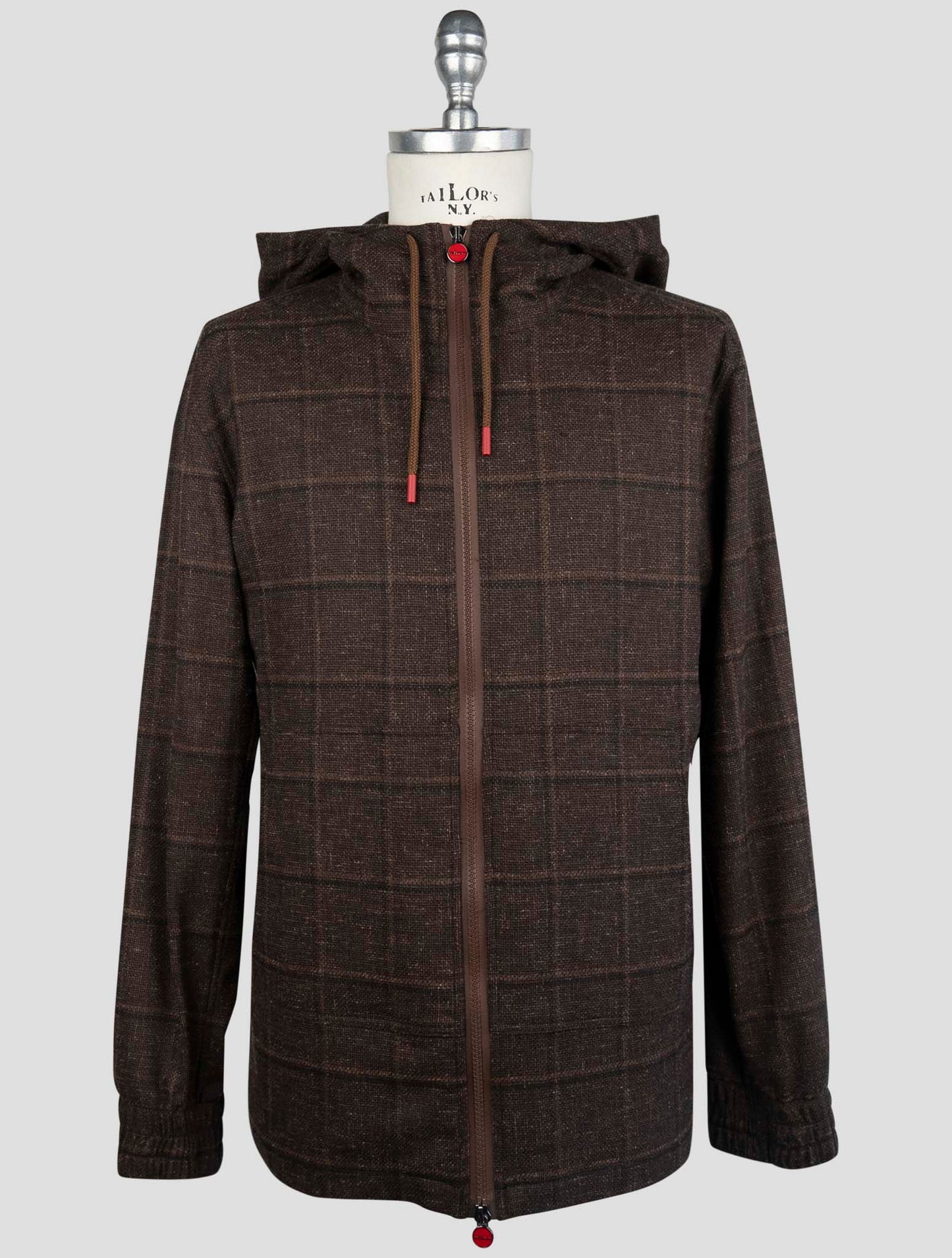 Kiton Brown Virgin Wool Linen Pa Ea Shirt Umbi