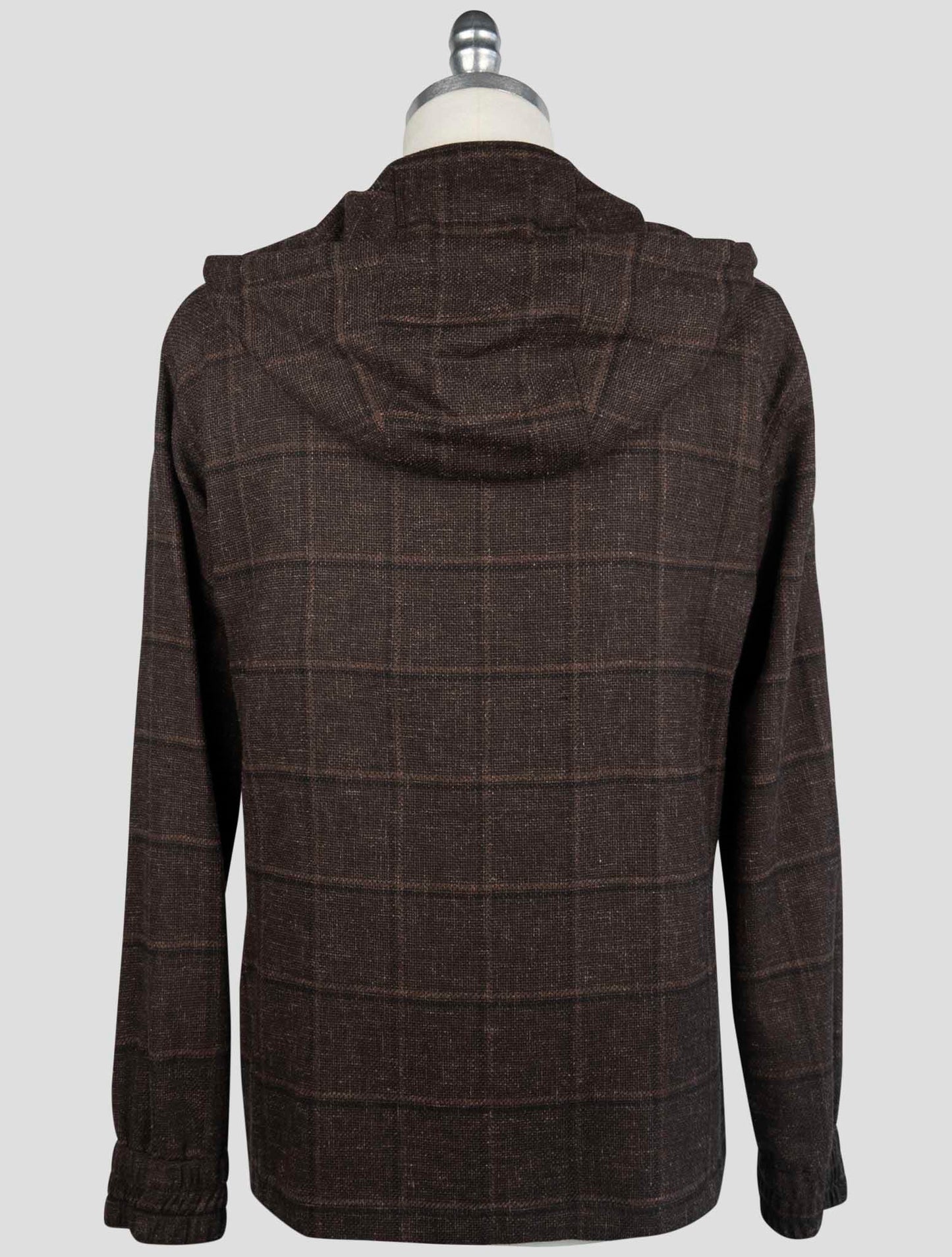 Kiton Brown Virgin Wool Linen Pa Ea Shirt Umbi