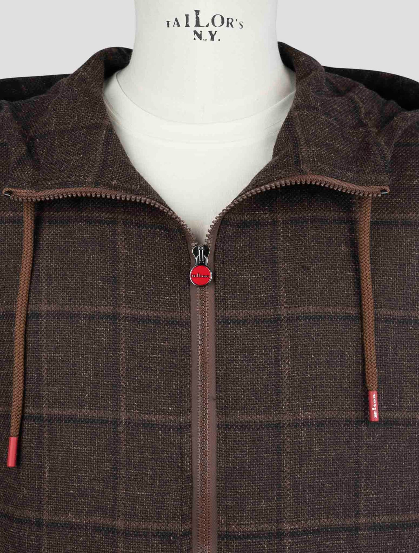 Kiton Brown Virgin Wool Linen Pa Ea Shirt Umbi