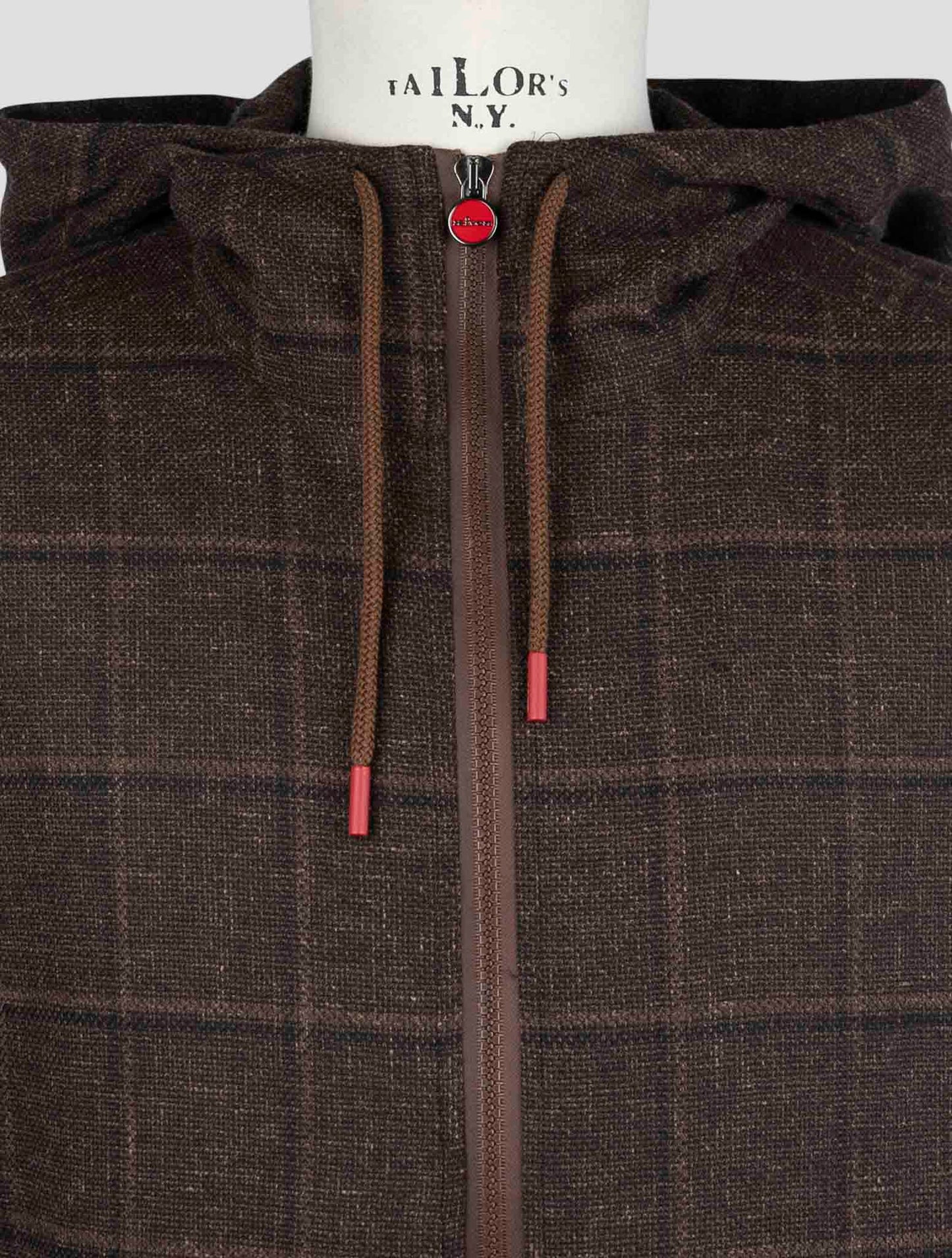 Kiton Brown Virgin Wool Linen Pa Ea Shirt Umbi