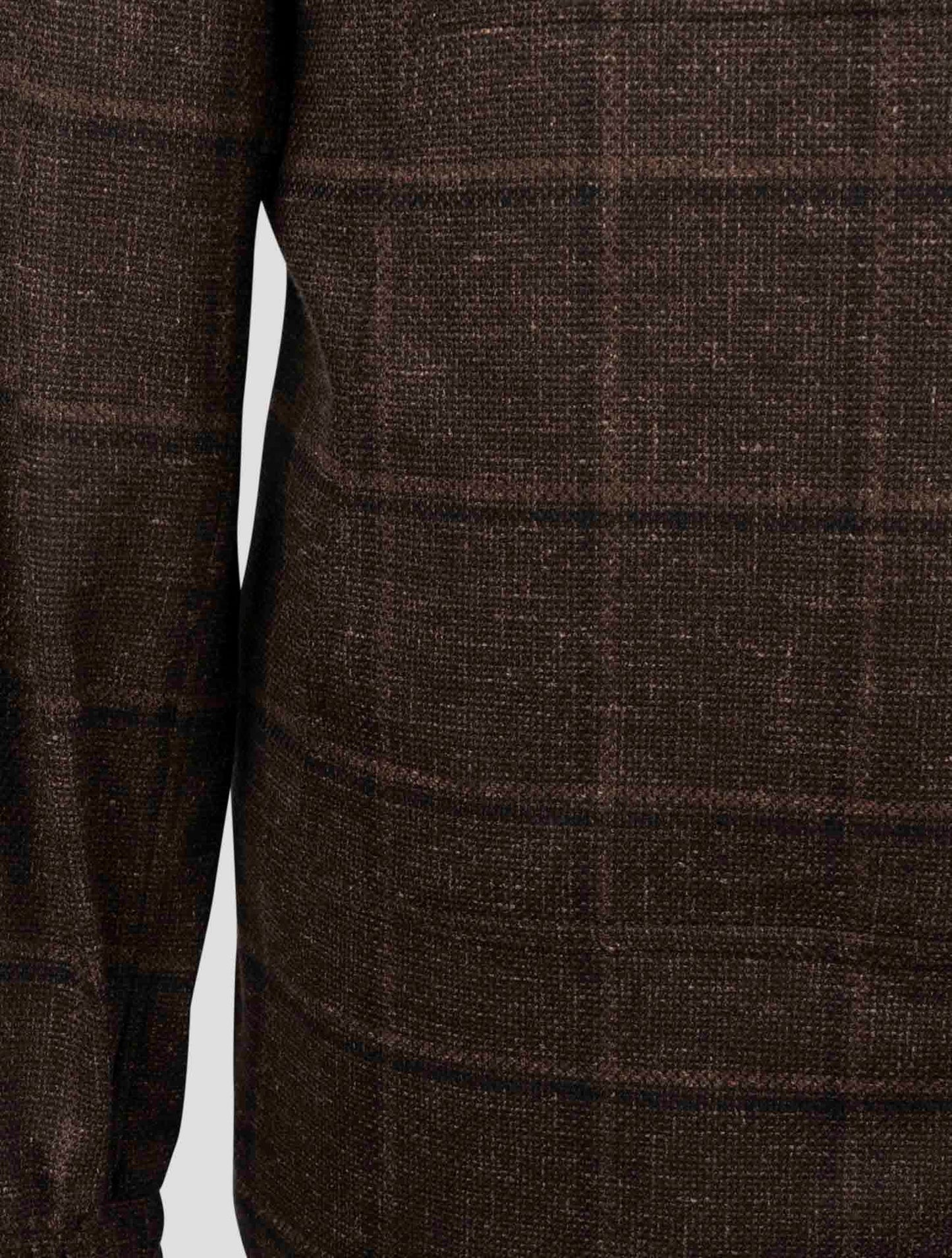 Kiton Brown Virgin Wool Linen Pa Ea Shirt Umbi