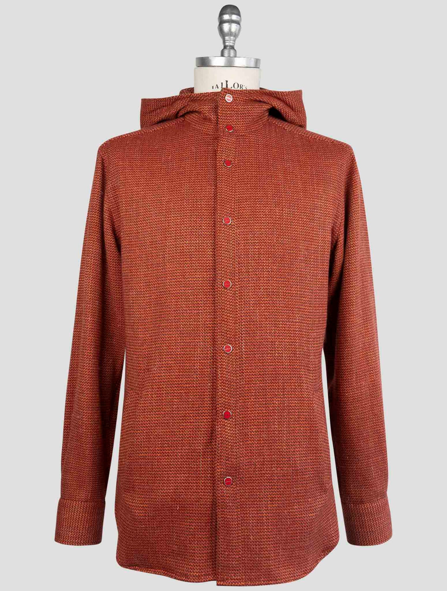 Kiton Orange Cashmere Virgin wool Silk Linen Shirt Mariano