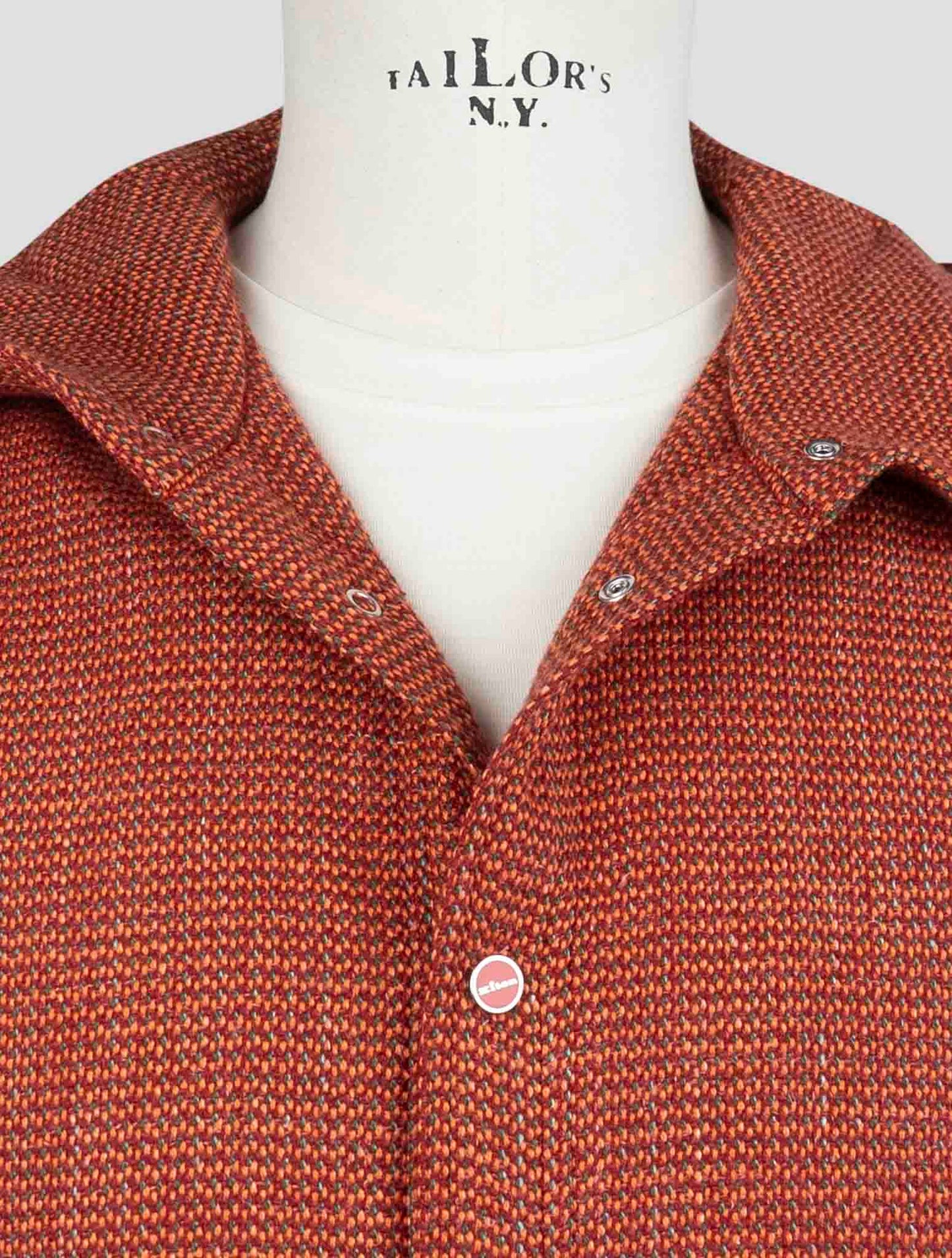 Kiton Orange Cashmere Virgin wool Silk Linen Shirt Mariano