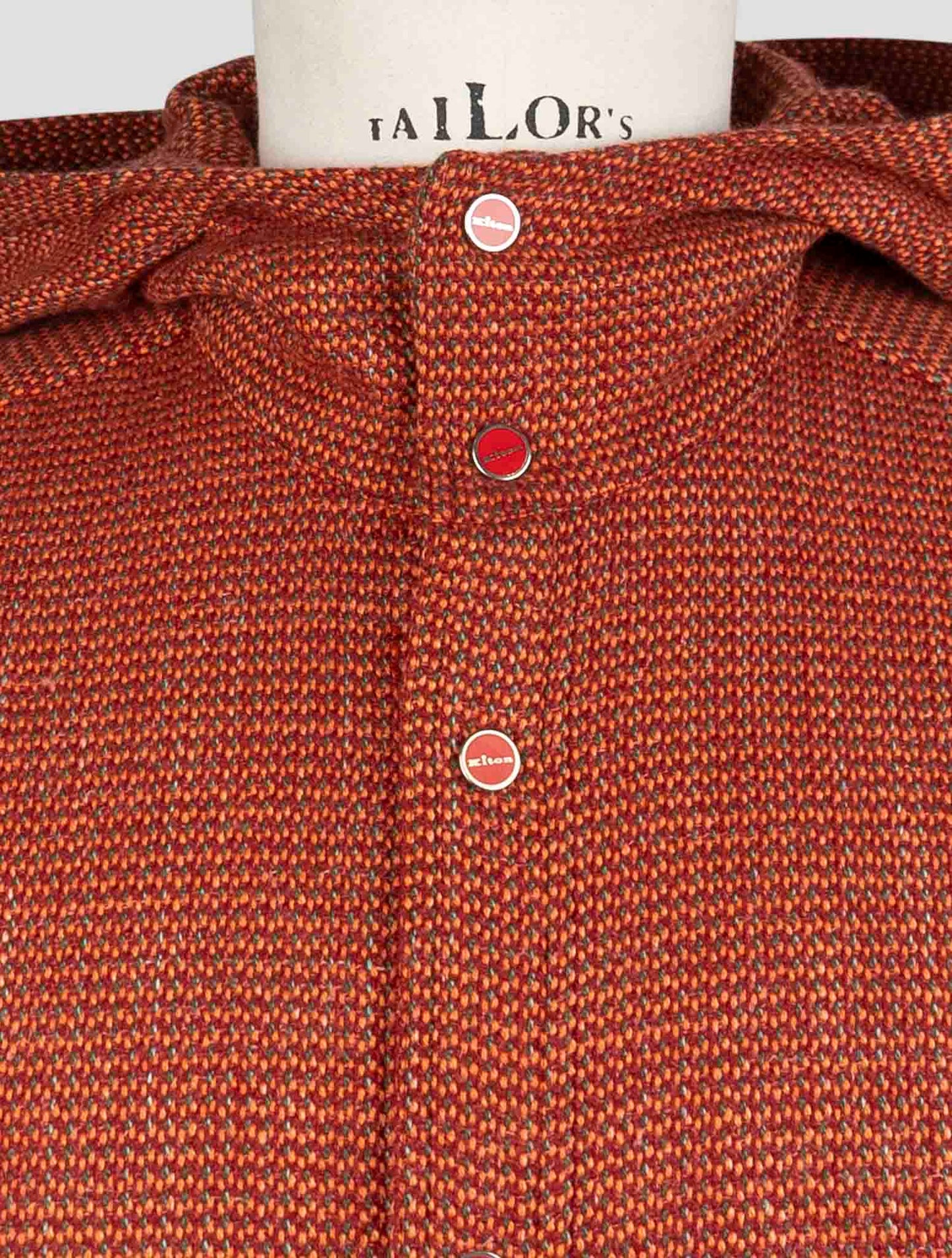 Kiton Orange Cashmere Virgin wool Silk Linen Shirt Mariano