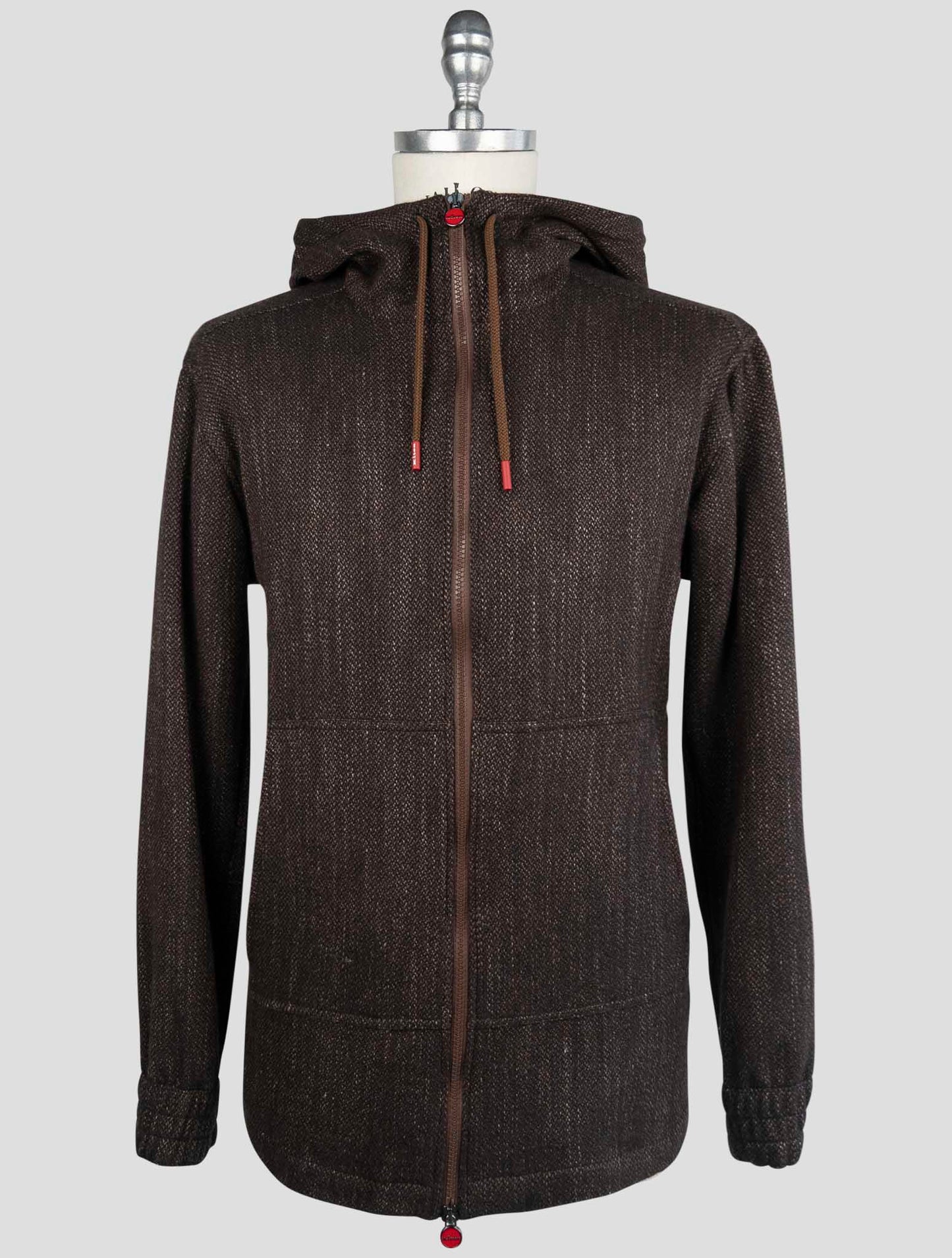 Kiton Brown Cashmere Virgin wool Silk Linen Shirt Umbi