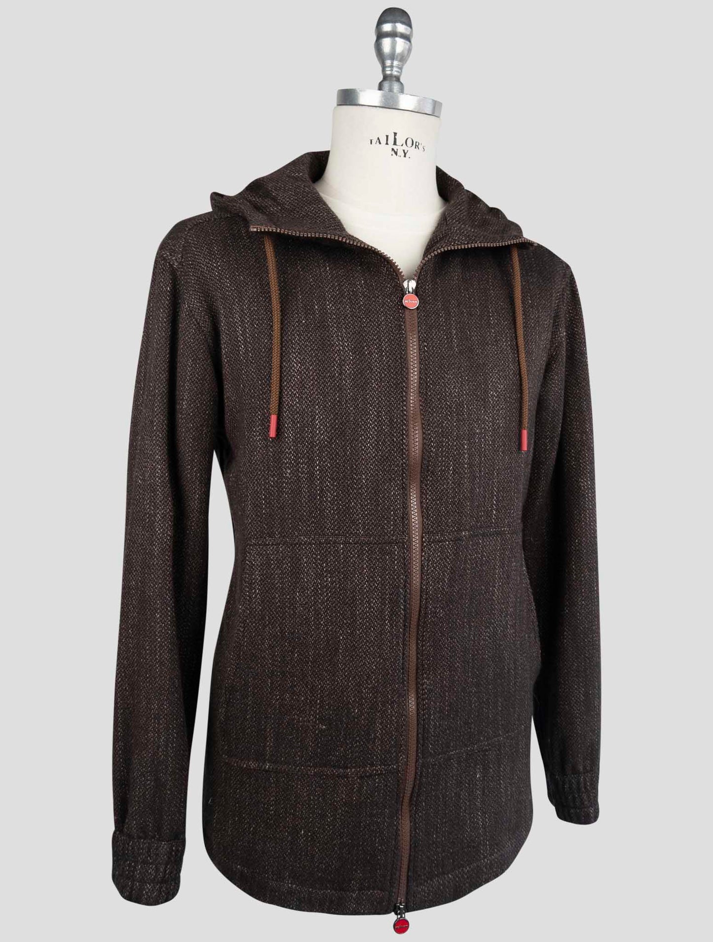 Kiton Brown Cashmere Virgin wool Silk Linen Shirt Umbi