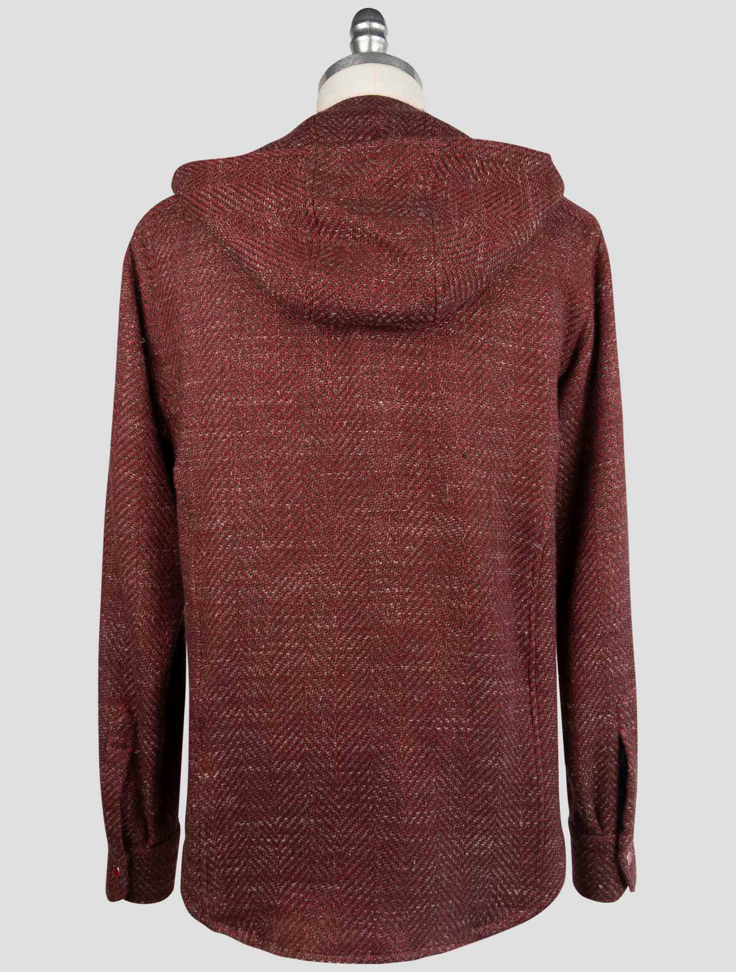 Kiton Burgundy Cashmere Virgin wool Silk Linen Shirt Mariano