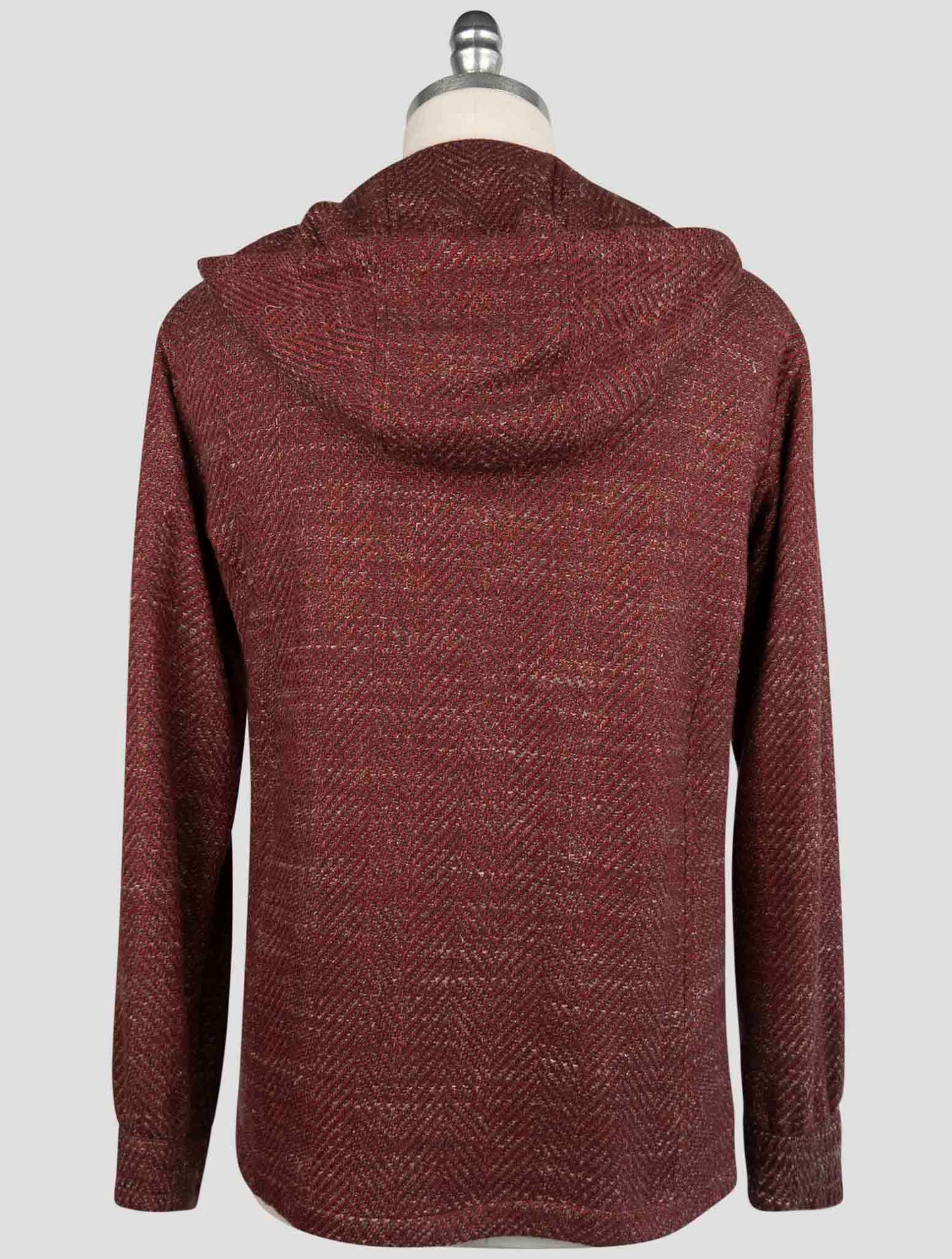 Kiton Burgundy Cashmere Virgin wool Silk Linen Shirt Umbi