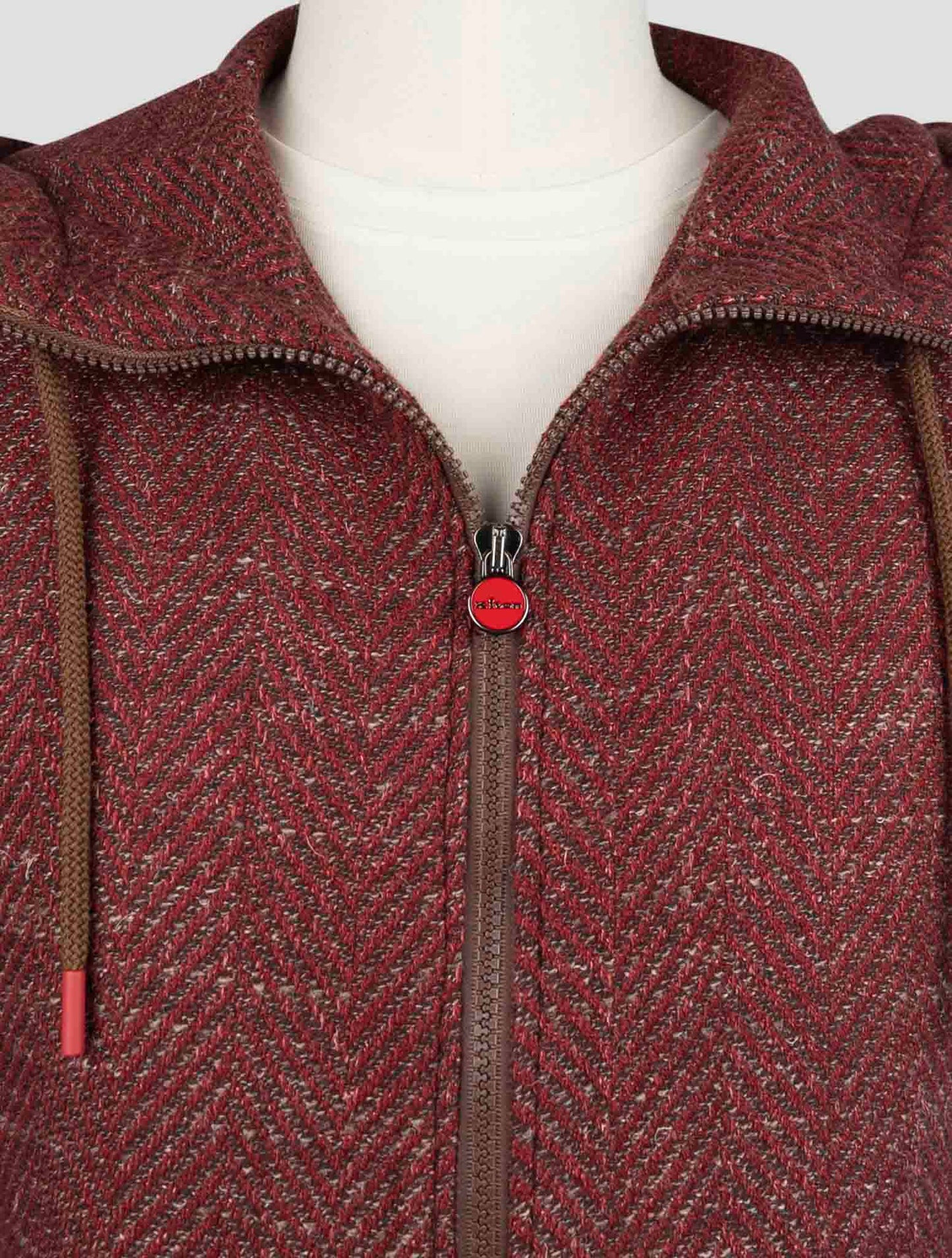Kiton Burgundy Cashmere Virgin wool Silk Linen Shirt Umbi