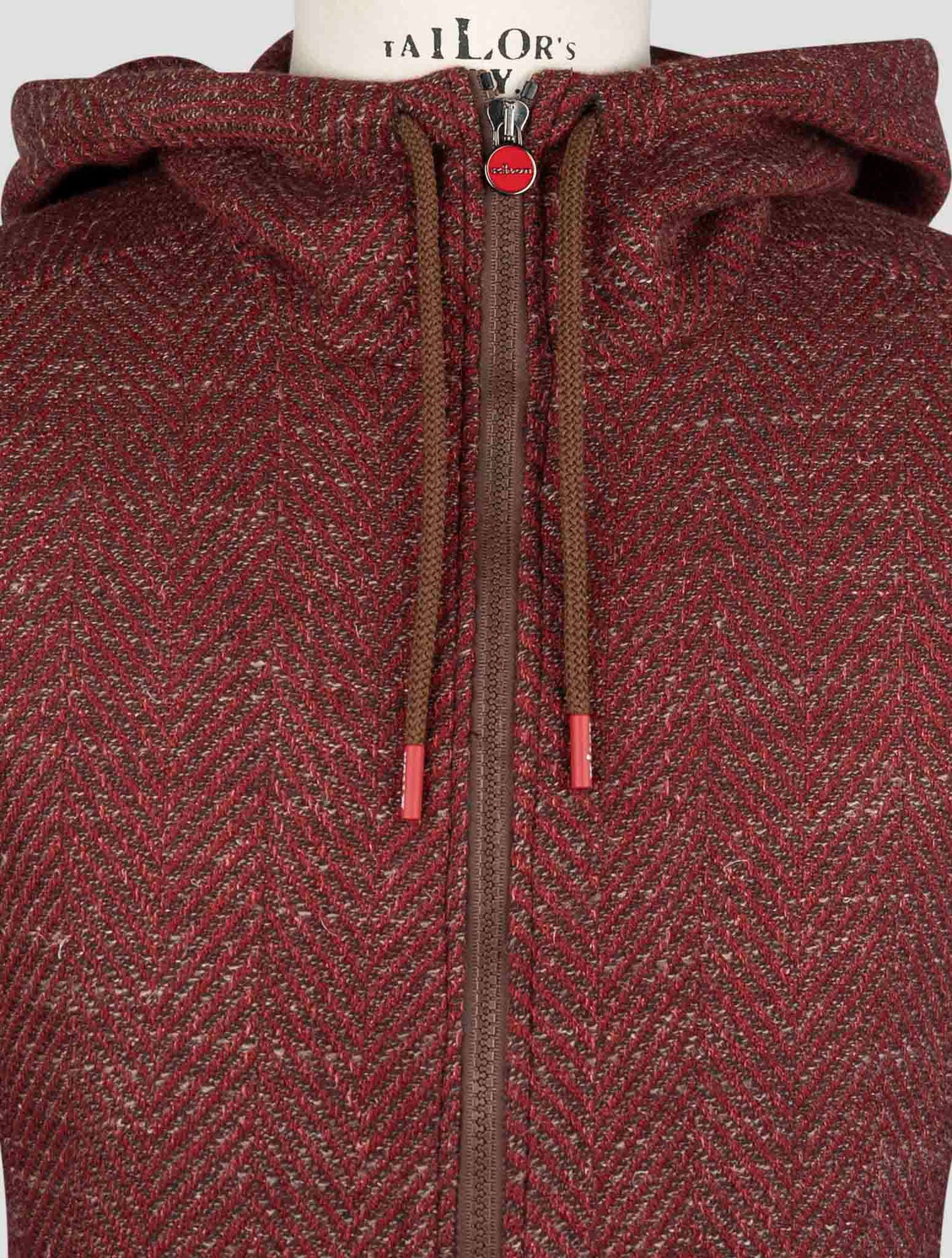 Kiton Burgundy Cashmere Virgin wool Silk Linen Shirt Umbi