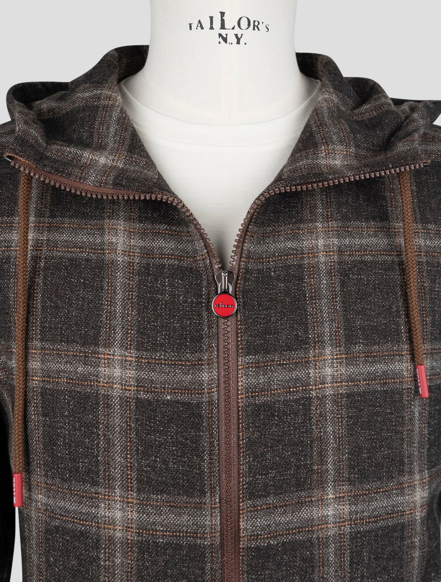 Kiton Brown Virgin Wool Silk Linen Shirt Umbi