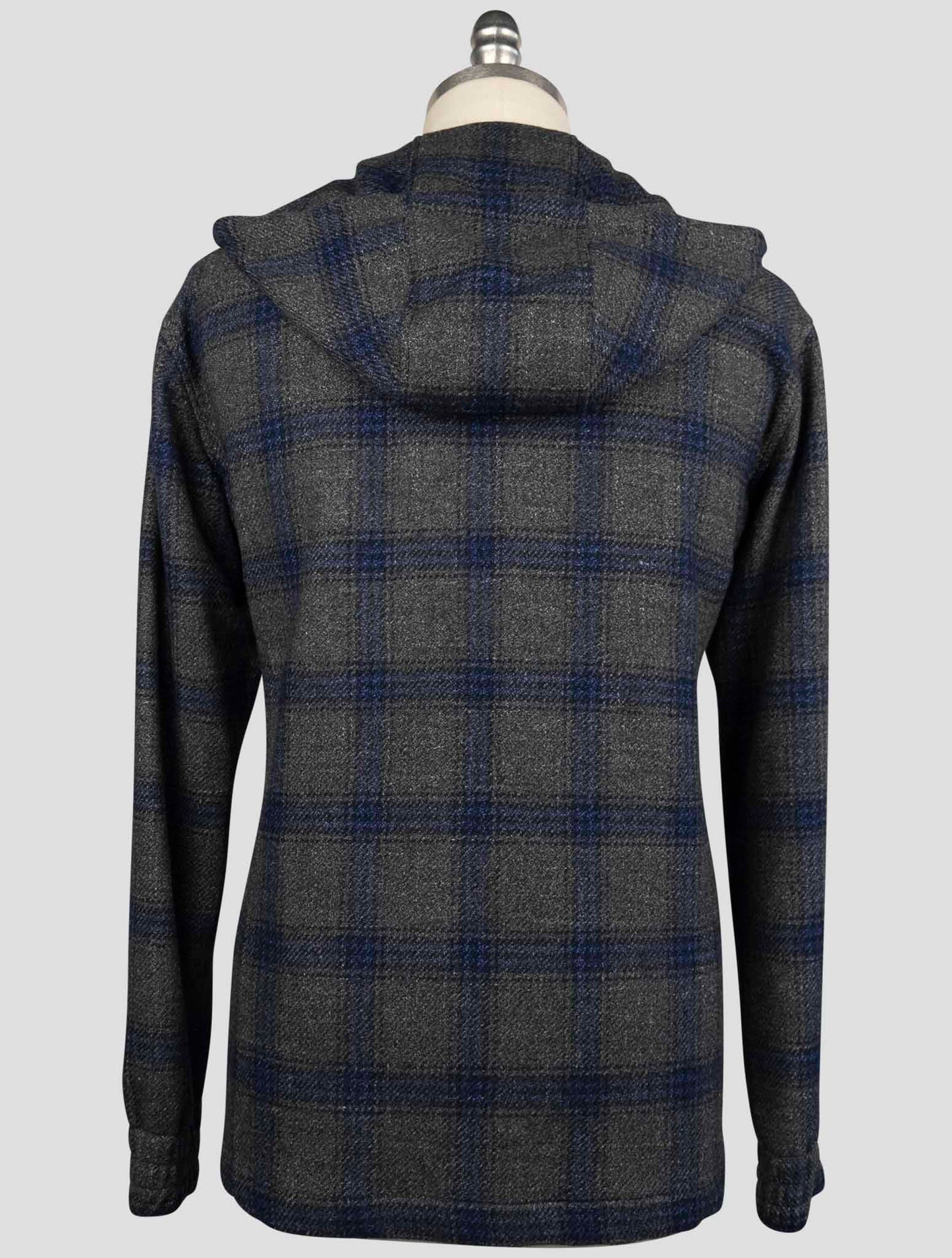 Kiton Gray Blue Virgin Wool Silk Linen Shirt Umbi