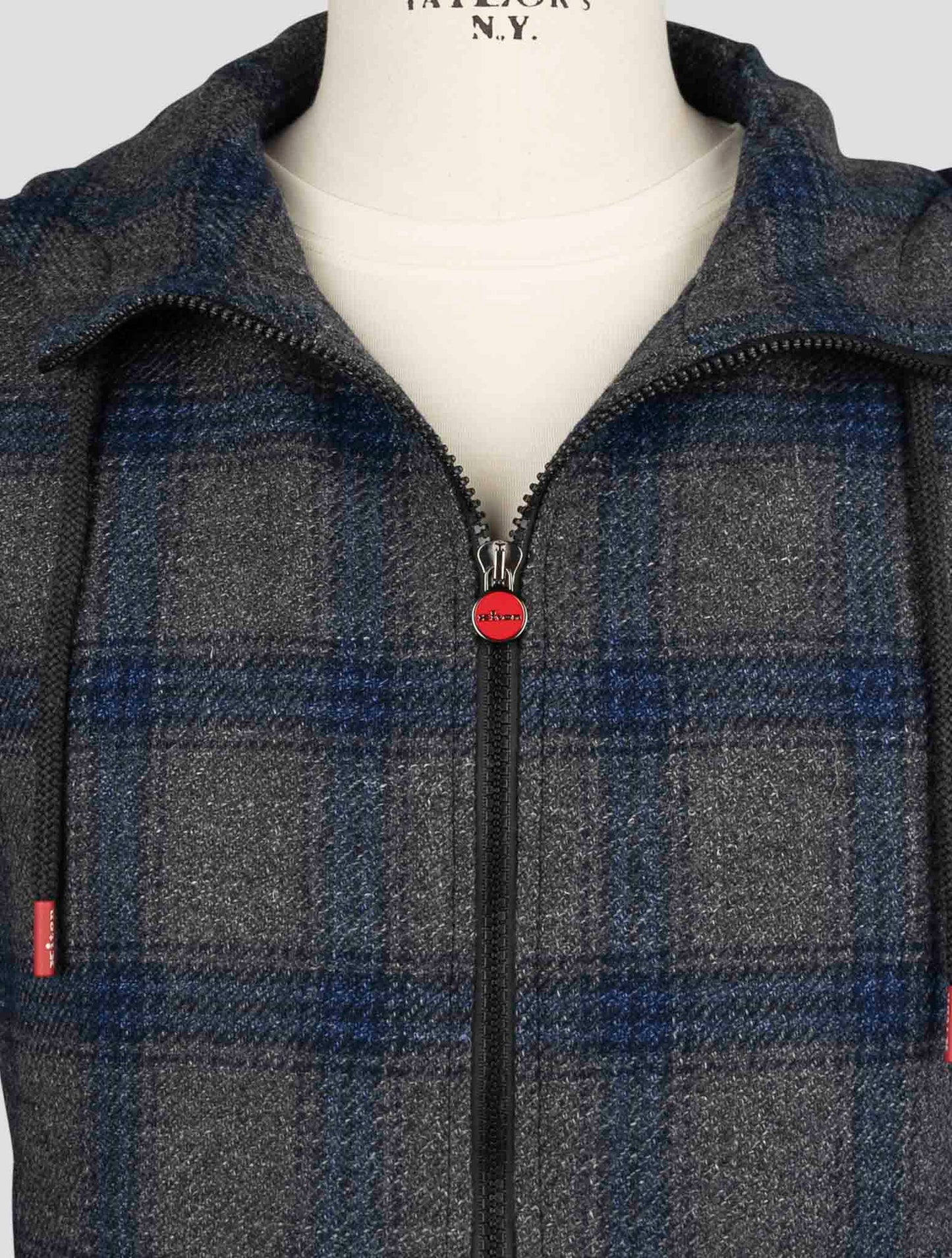 Kiton Gray Blue Virgin Wool Silk Linen Shirt Umbi