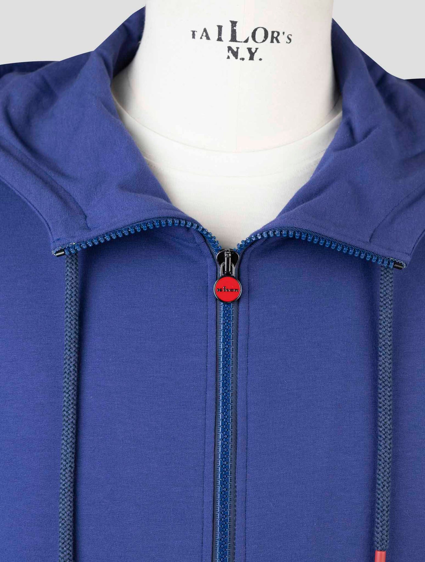 Kiton Blue Cotton Shirt Umbi