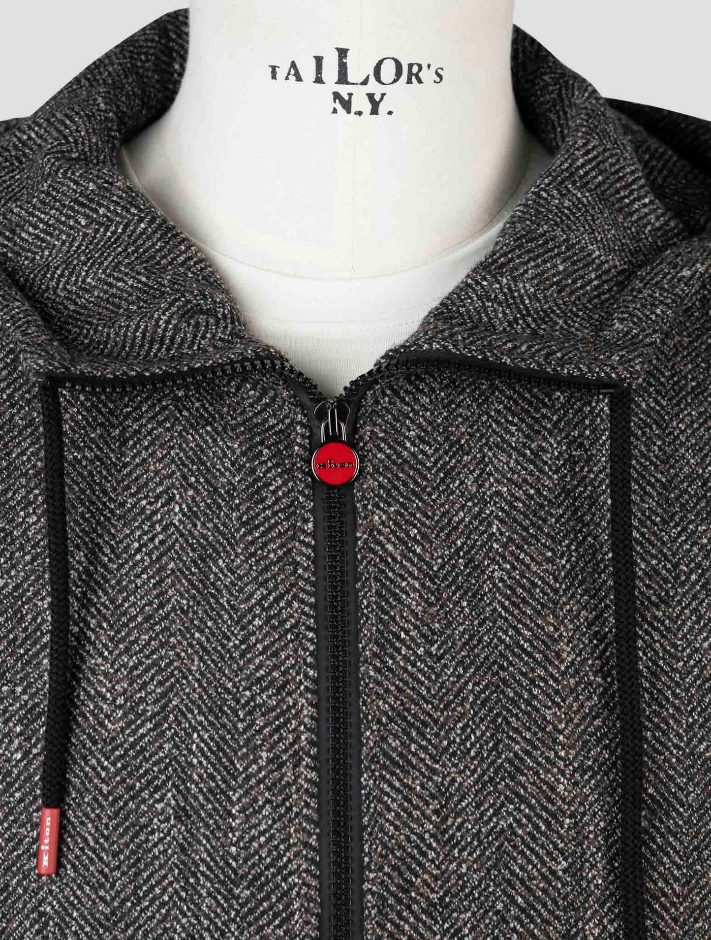 Kiton Brown Virgin Wool Pa Silk Linen
