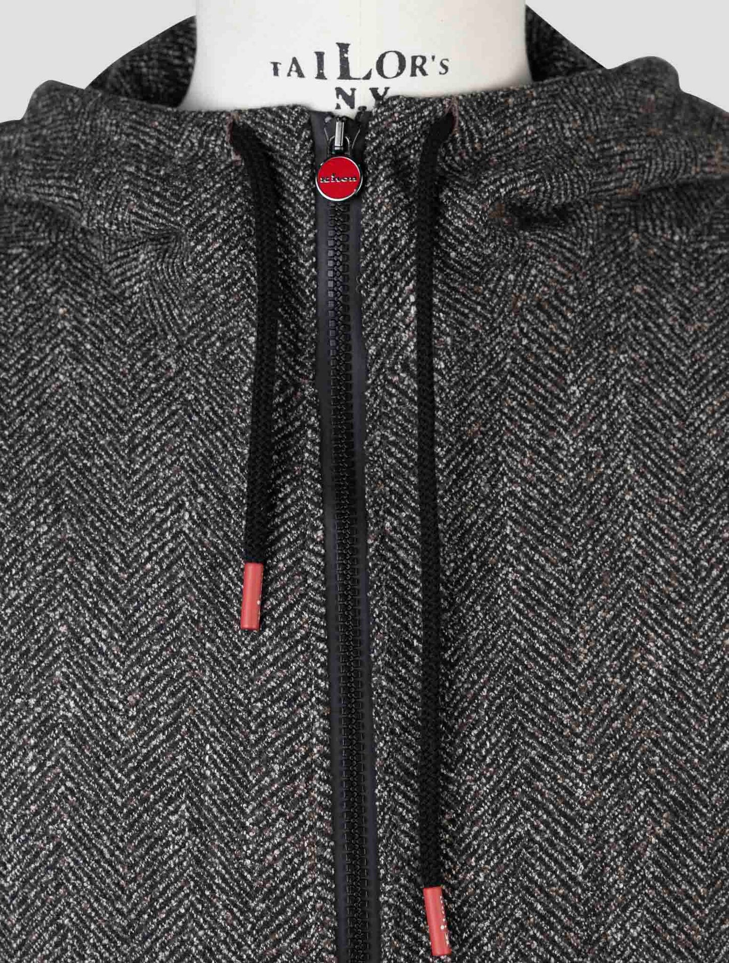 Kiton Brown Virgin Wool Pa Silk Linen