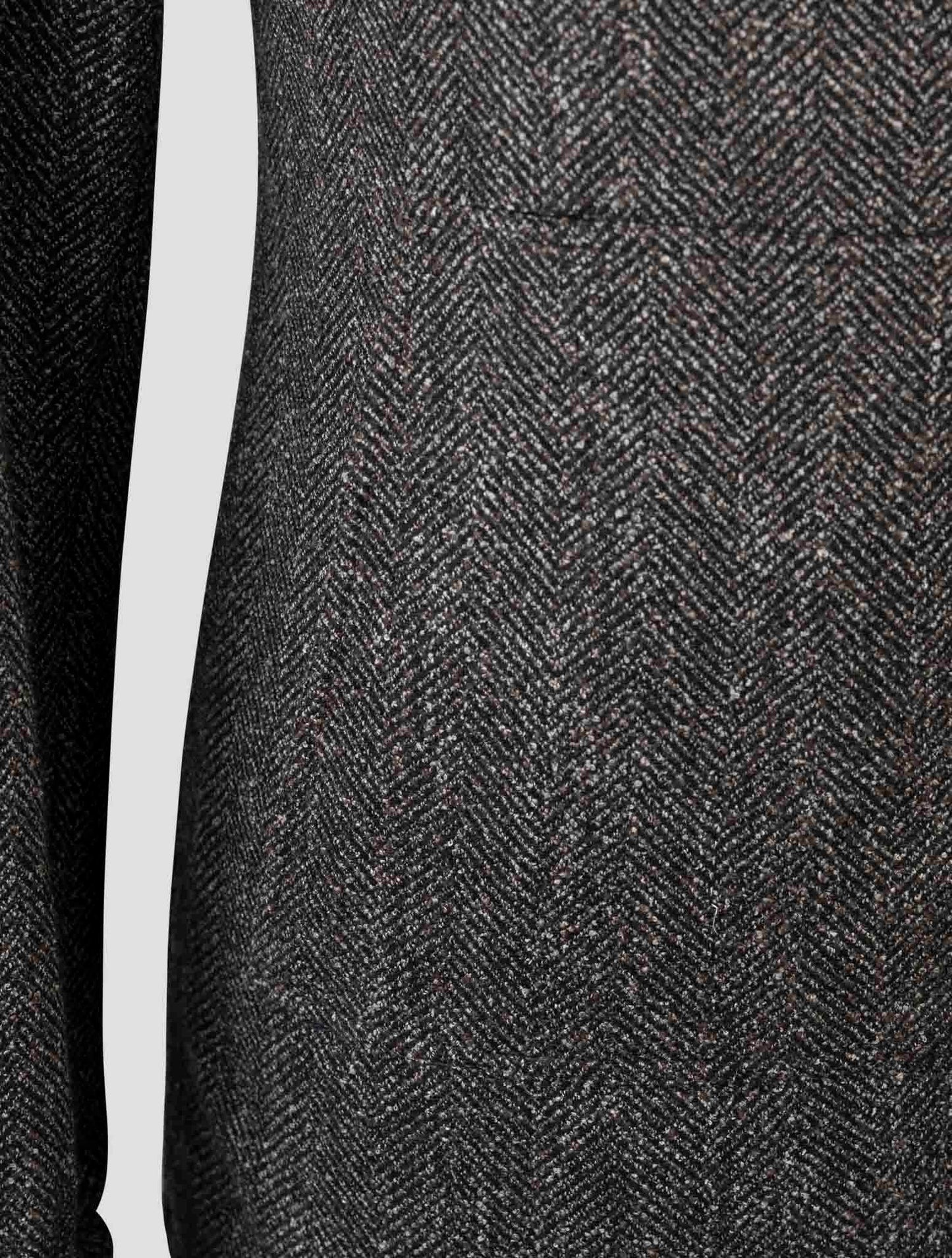 Kiton Brown Virgin Wool Pa Silk Linen