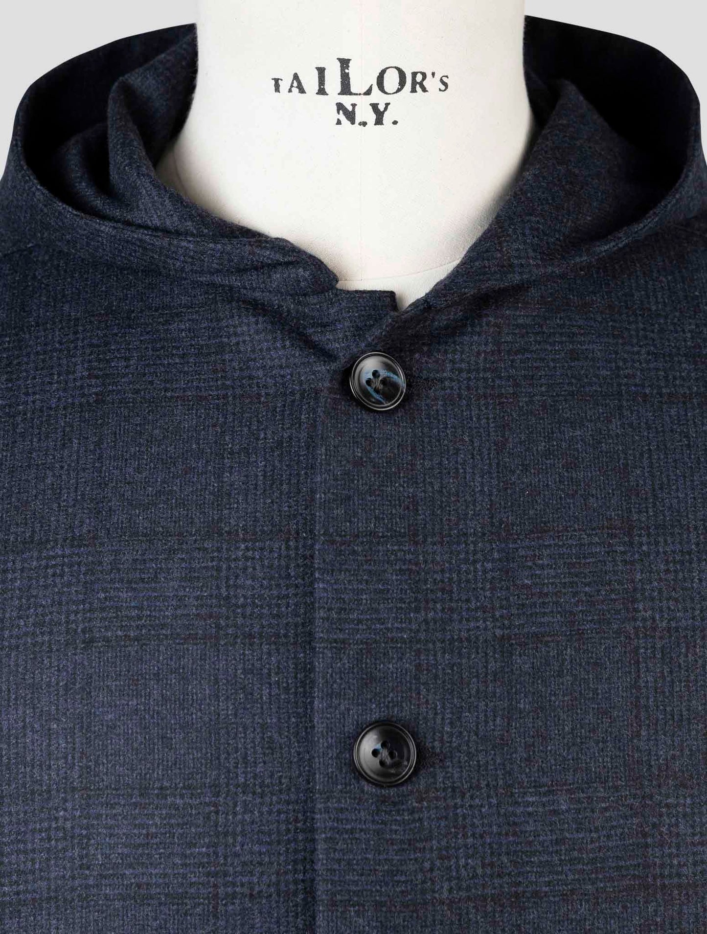 Kiton Blue Wool Cashmre Shirt Luca