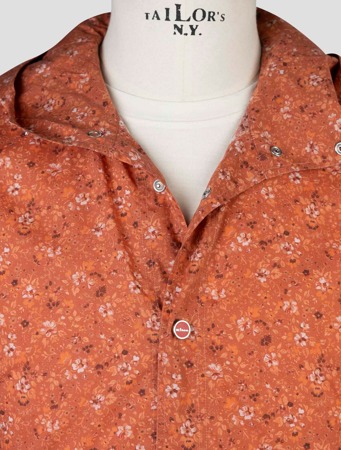 Kiton Orange Cotton Shirt Mariano
