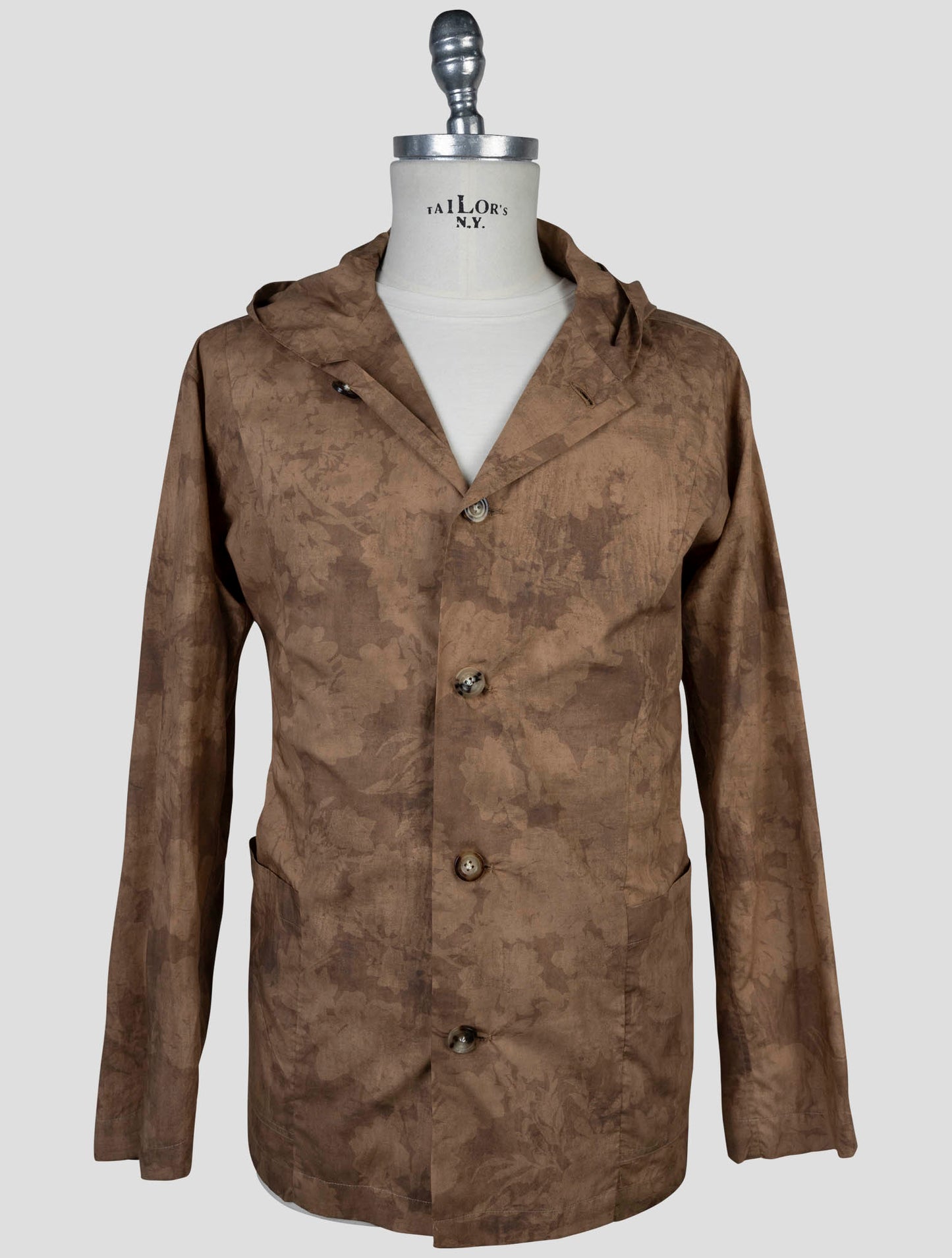 Kiton Brown Cotton Shirt Luca