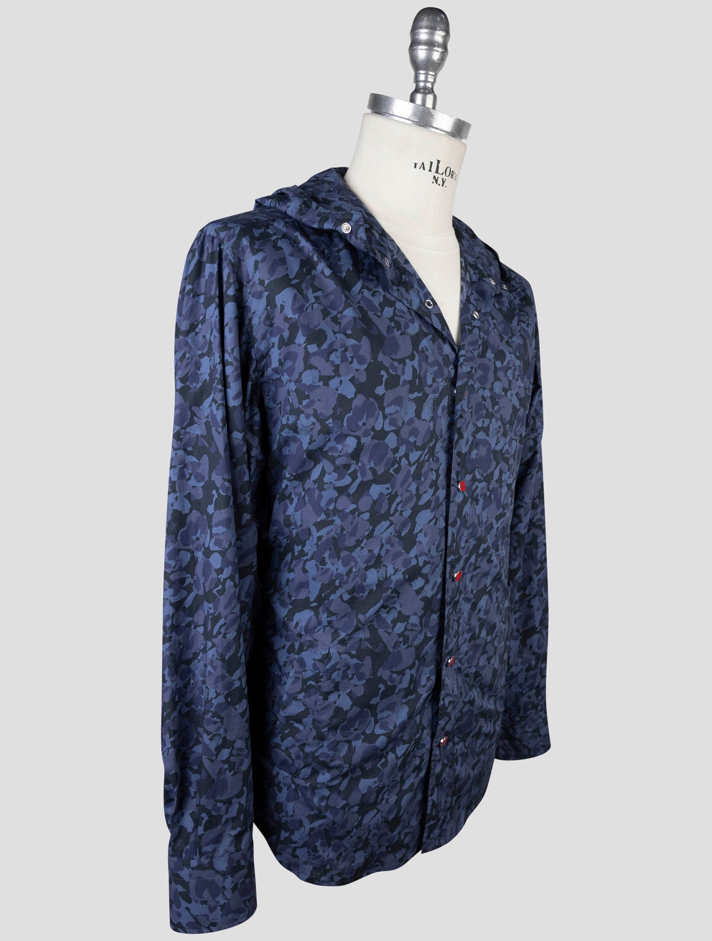 Kiton Blue Cotton Shirt Mariano
