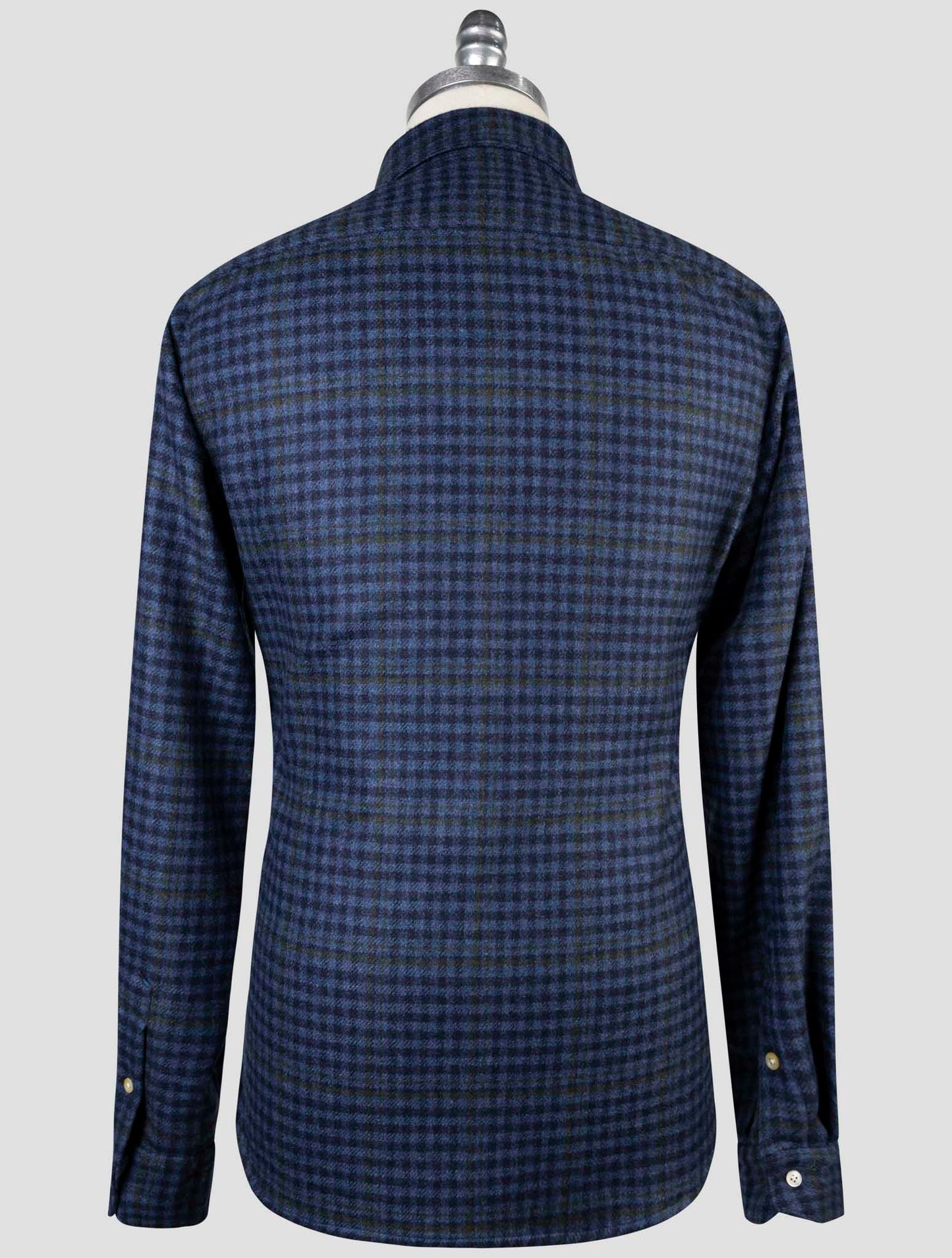 Kiton Blue Cashmere Vicuna Silk Shirt