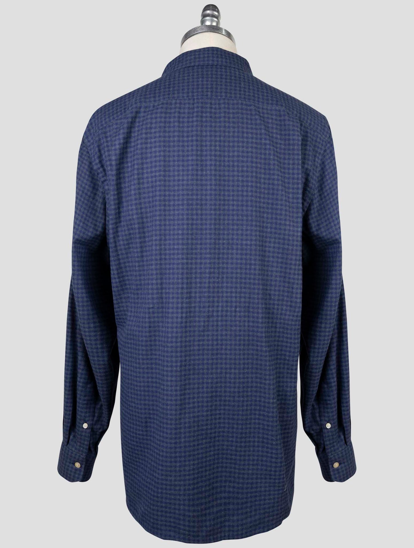 Kiton Gray Blue Cotton Shirt