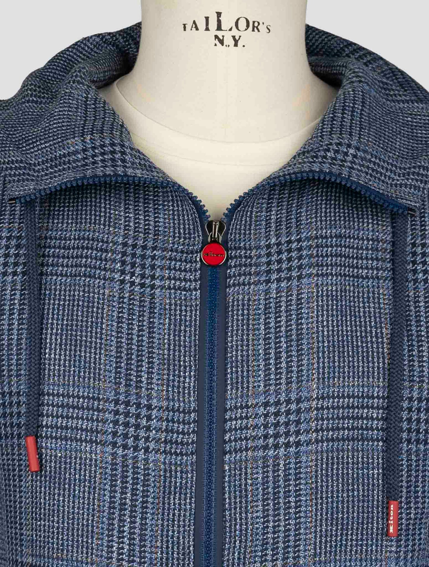 Kiton Blue Linen Silk Cotton Shirt Umbi