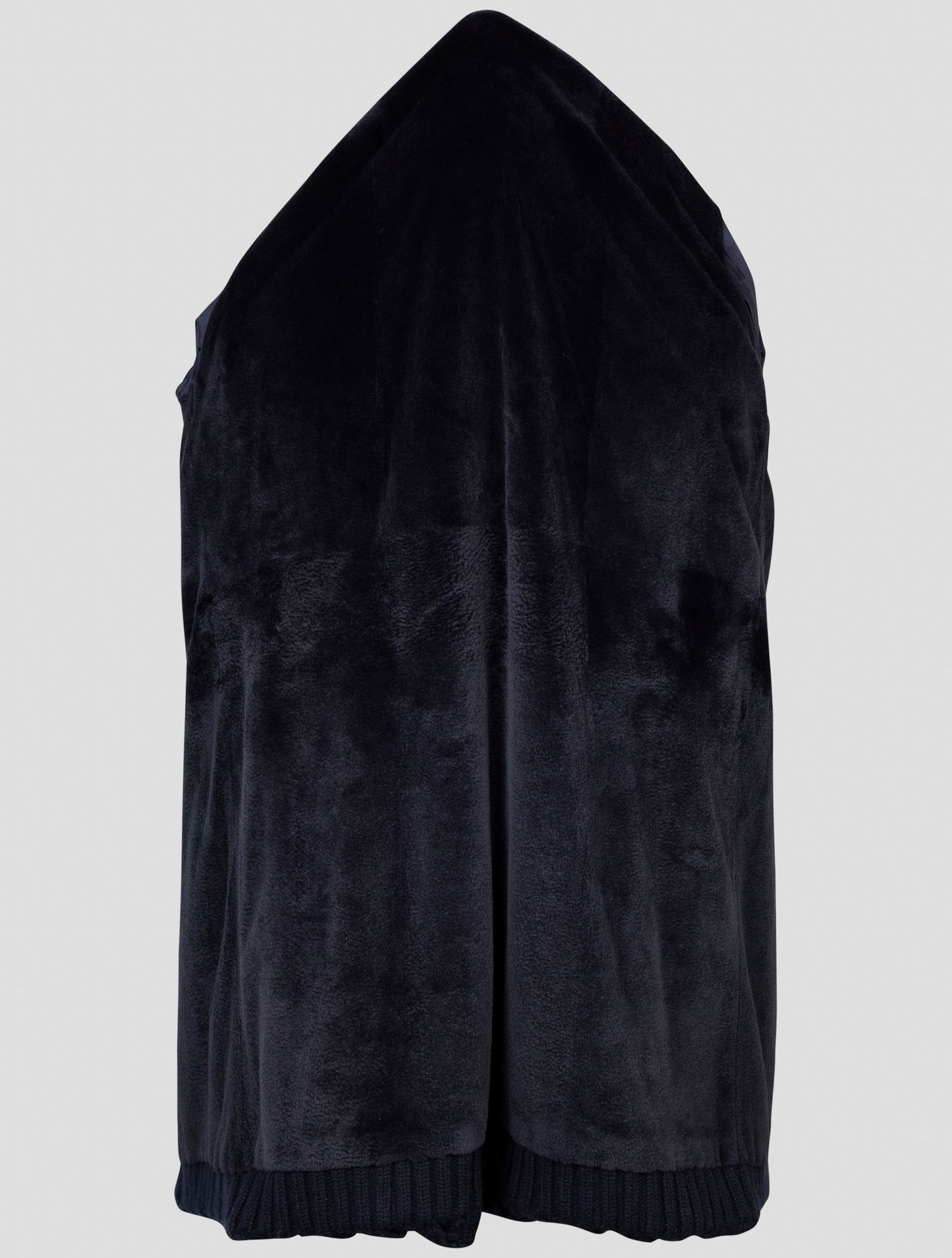 kiton Blue Cashmere Mink Fur Overcoat
