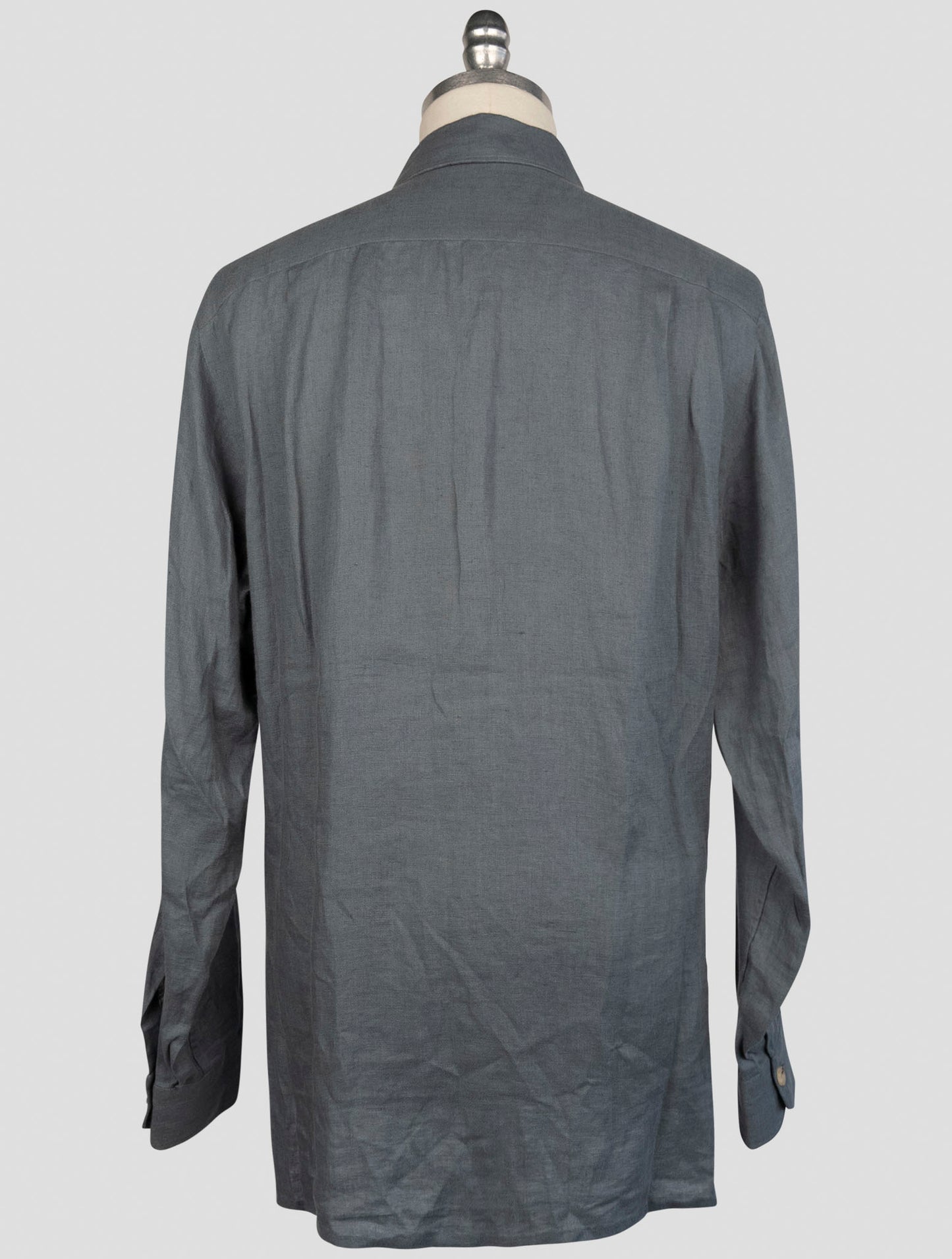 kiton Gray Linen Shirt