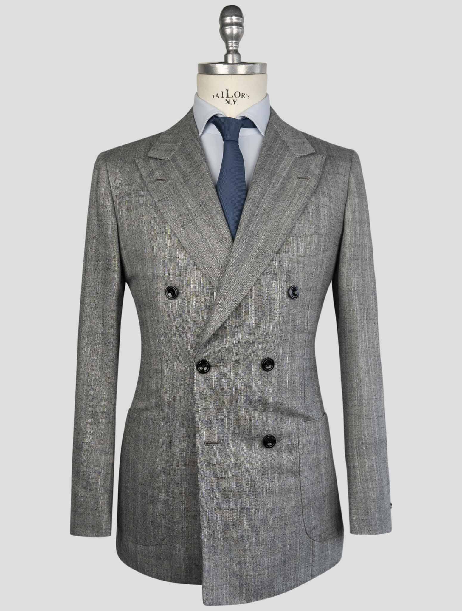 Kiton Gray Cashmere Silk Suit